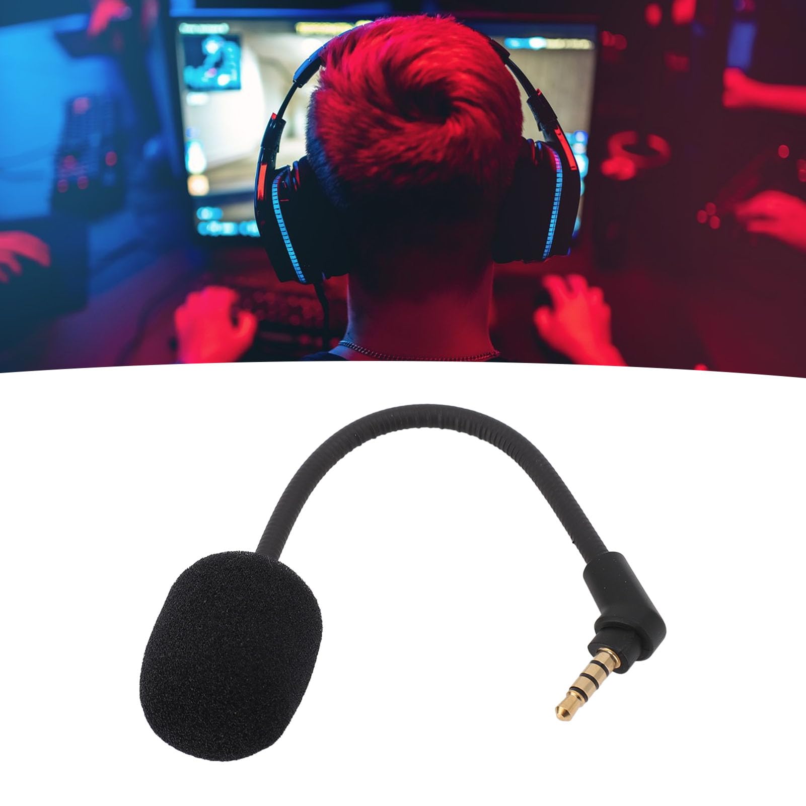 TIKATARER Wireless Gaming Microphone - Detachable Replacement Mic for HyperX Cloud Flight Headset - Crystal Clear Sound for PC, PS4, Xbox Gaming & Streaming