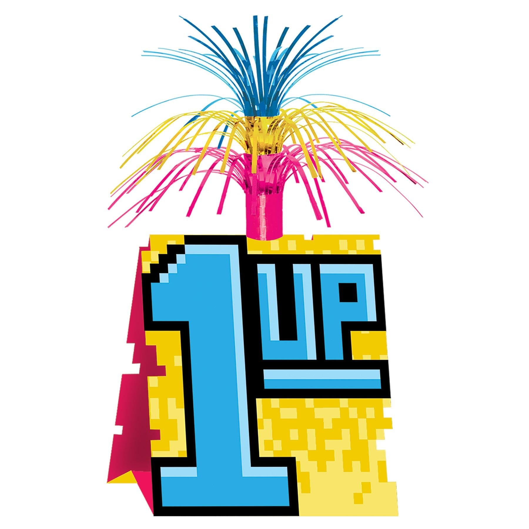 12 Pack Beistle 8 Bit Retro Gaming Party Centerpieces - Perfect for Video Game Themed Birthday Decorations, Arcade Parties & 80s Nostalgia Events