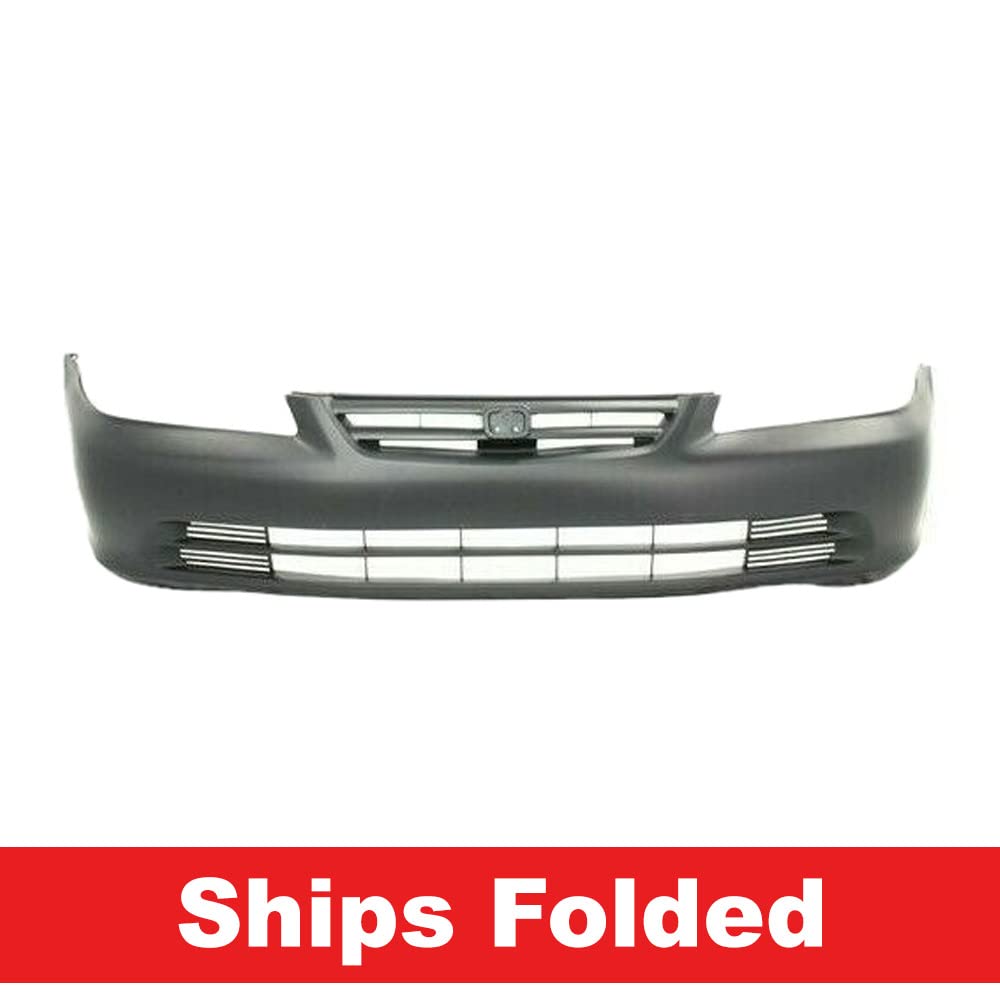 Primed Front Bumper Cover for 2001-2002 Honda Accord Sedan | Replacement Part HO1000196 04711S84A91ZZ | Perfect for Accident Repair & Car Restoration Projects