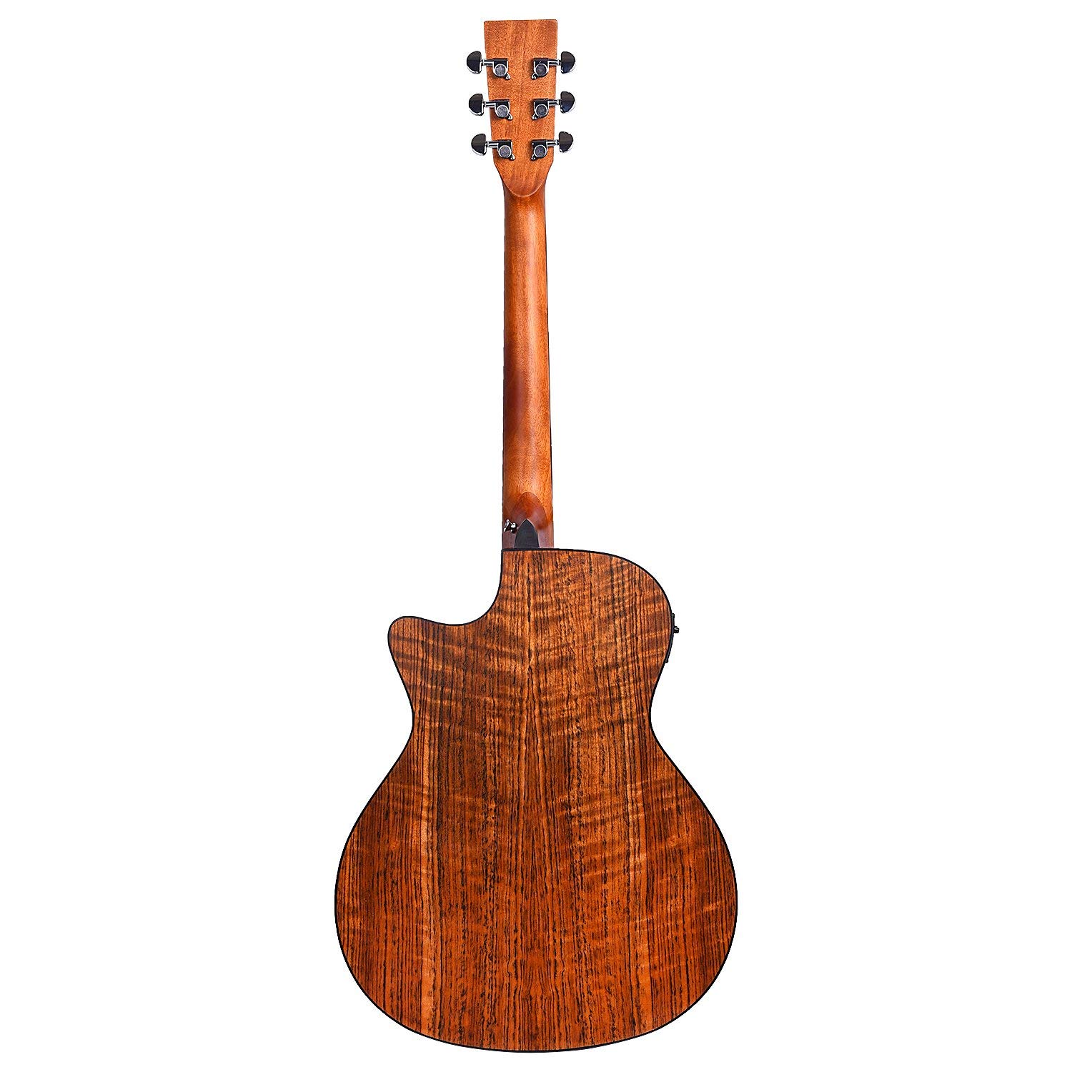 Kadence Acoustica Series Zebra Wood Acoustic Electric Guitar with Pickup, Built-in Tuner & Gig Bag - Professional & Beginner Friendly Acoustic Guitar for Live Performances, Studio Recording & Home Practice
