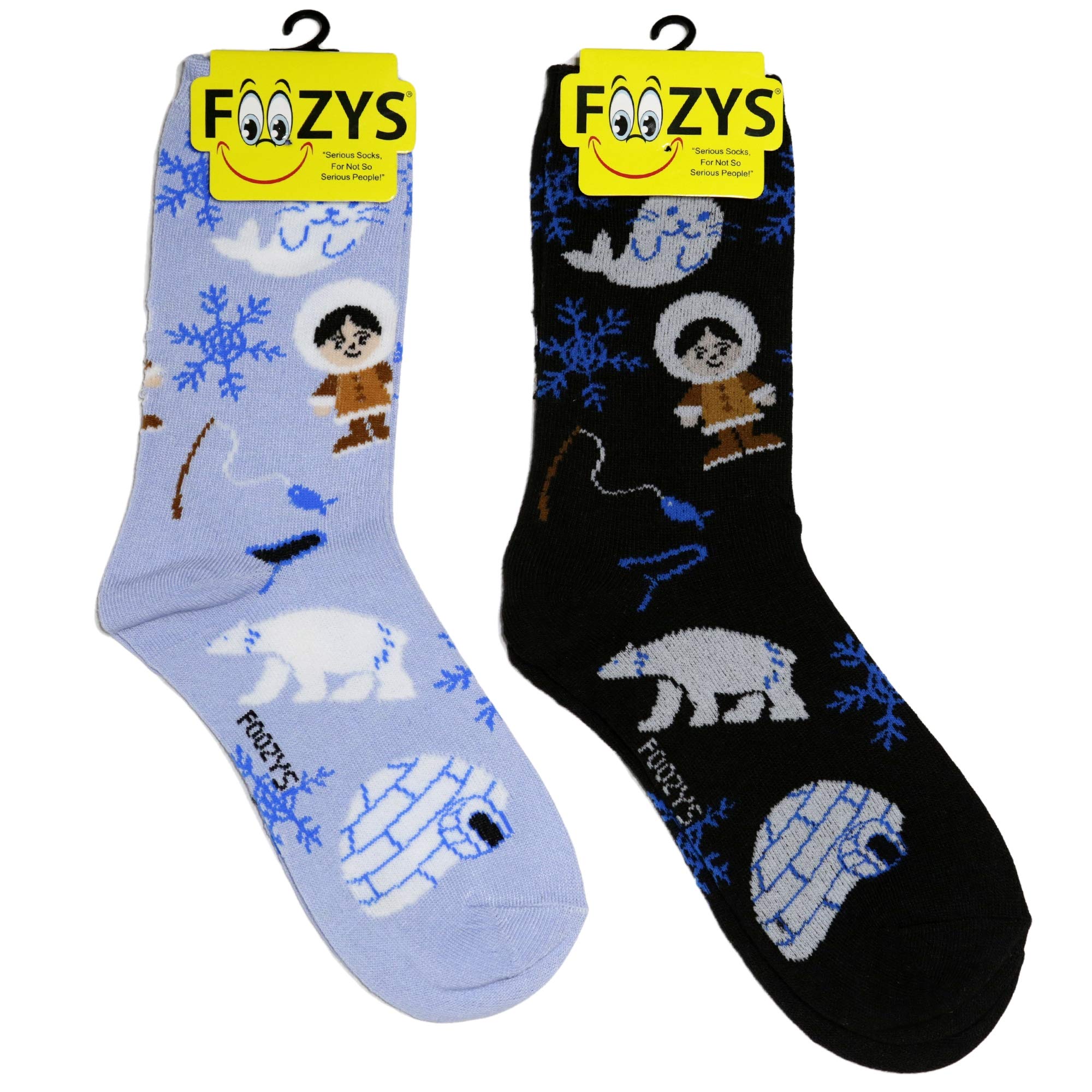 Foozys Women's Holiday Crew Socks - Christmas Novelty Socks for Women - 2 Pairs Pack - Cozy & Festive Winter Socks for Gifts, Parties & Casual Wear