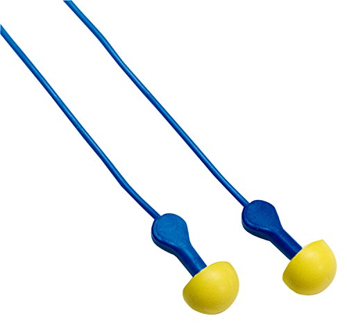 3M E-A-R EXPRESS Pod Plugs 311-1127 - Metal Detectable Corded Ear Plugs with Pillow Pack for Noise Reduction in Construction, Manufacturing & Industrial Work