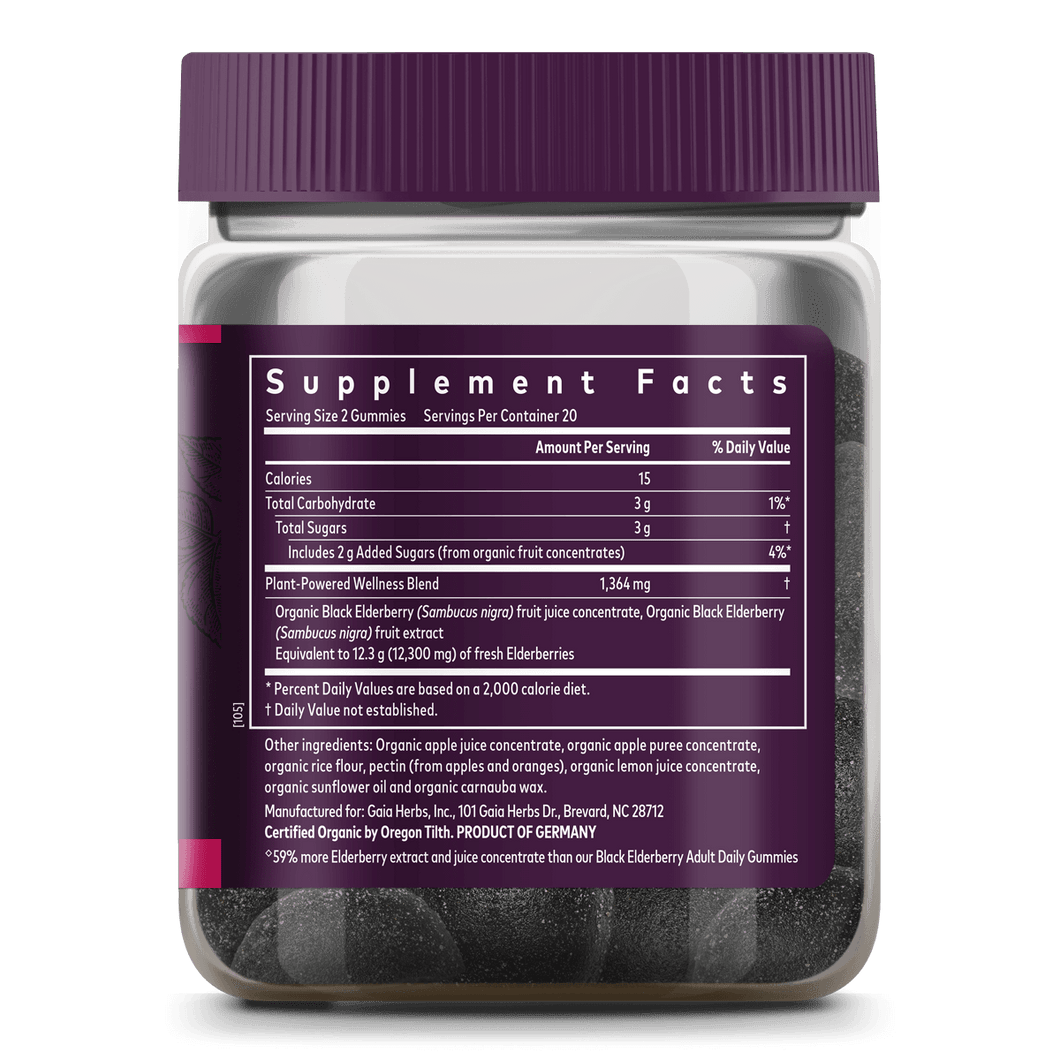 Extra Strength Black Elderberry Gummies for Immune Support - Delicious Immune Boosting Supplement for Adults & Kids - Perfect for Cold Season & Daily Wellness