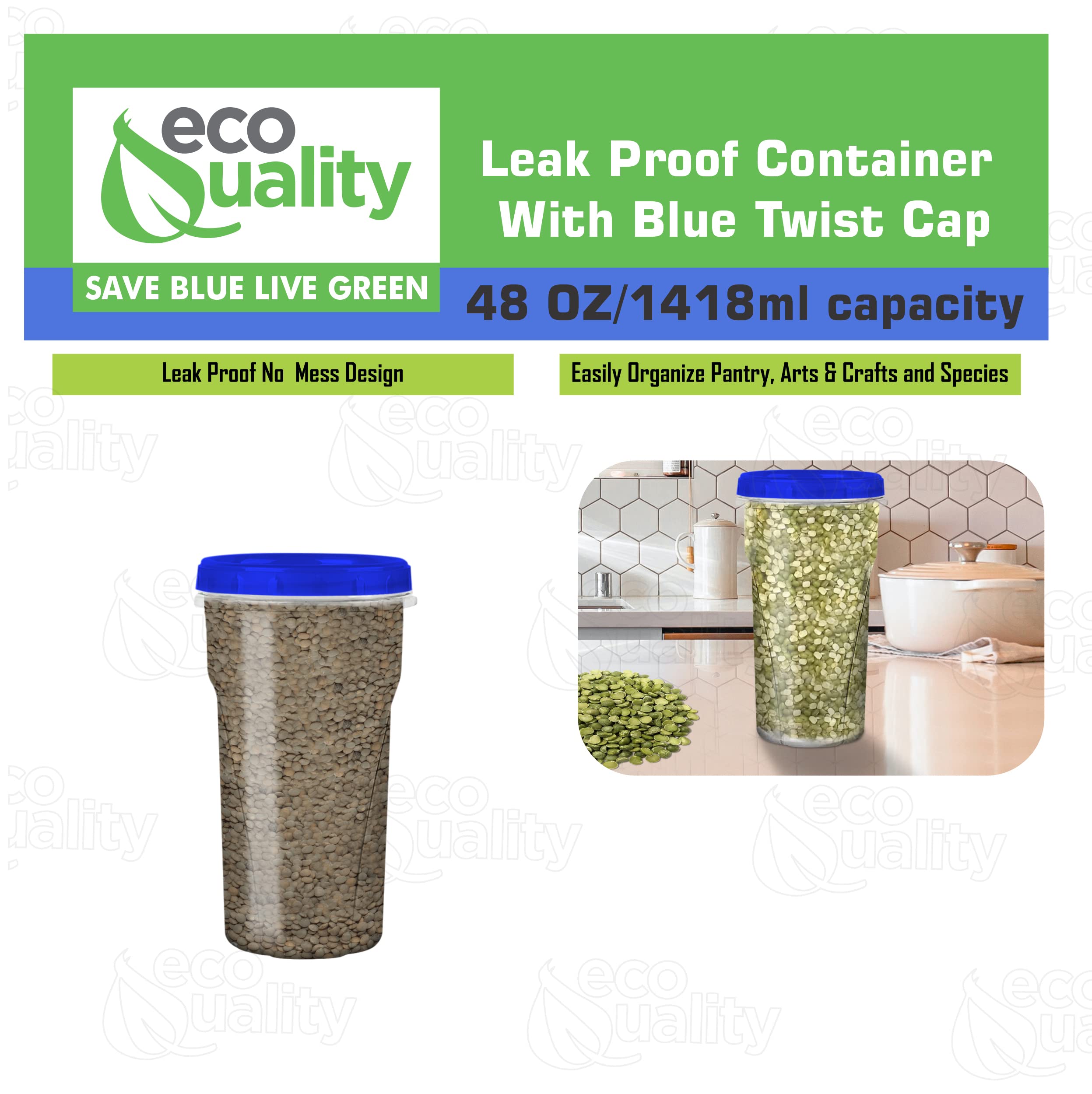 (32 Pack) 48oz BPA-Free Airtight Food Storage Containers with Twist Seal Lids - Leak Proof Reusable Plastic Canisters for Meal Prep, Lunch, Snacks & On-the-Go | Stackable Deli Containers for Kitchen, Office & Picnics
