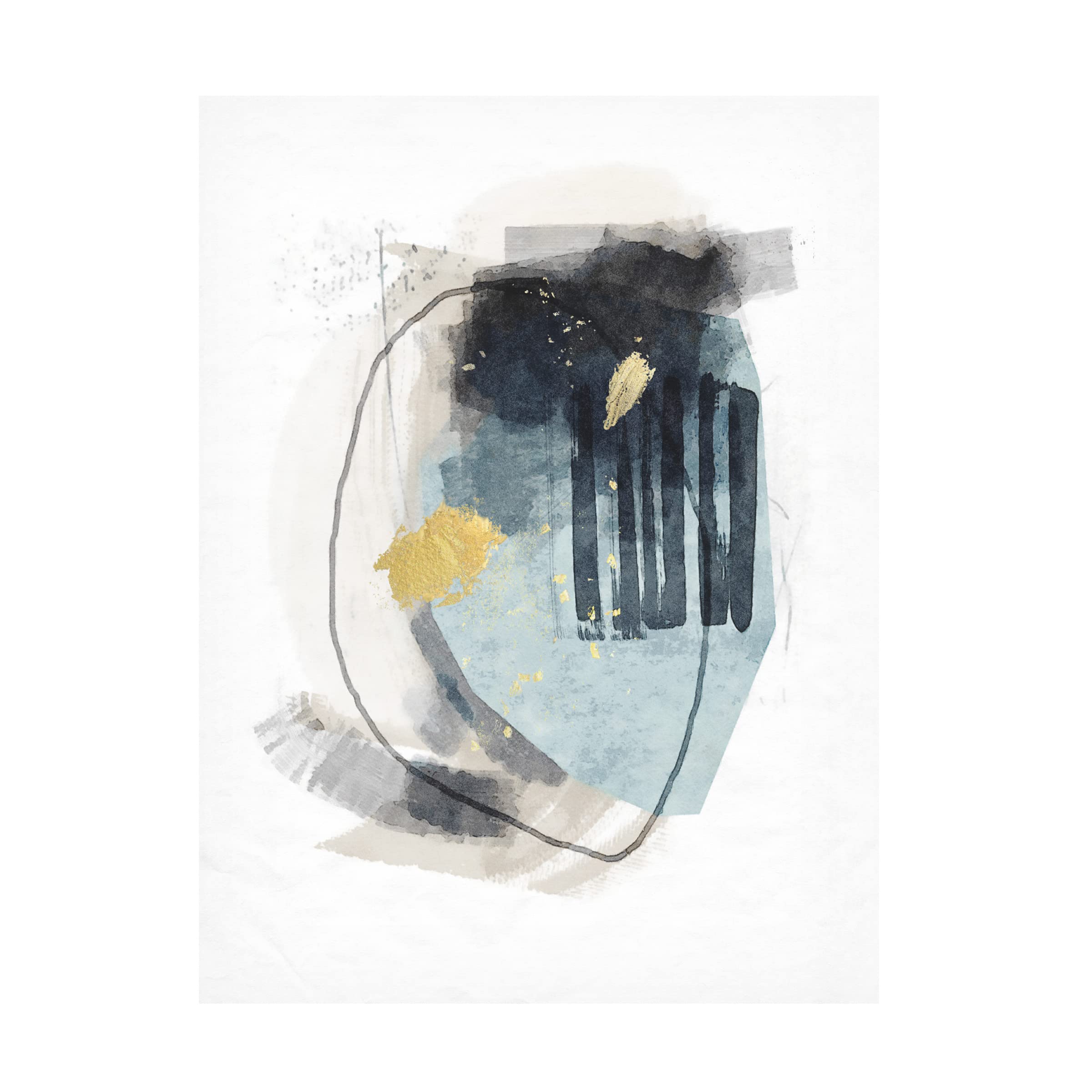 Suzanne Nicoll 'Meteor Shower No 1' Canvas Wall Art Print - Modern Abstract Painting for Living Room, Bedroom & Office Decor