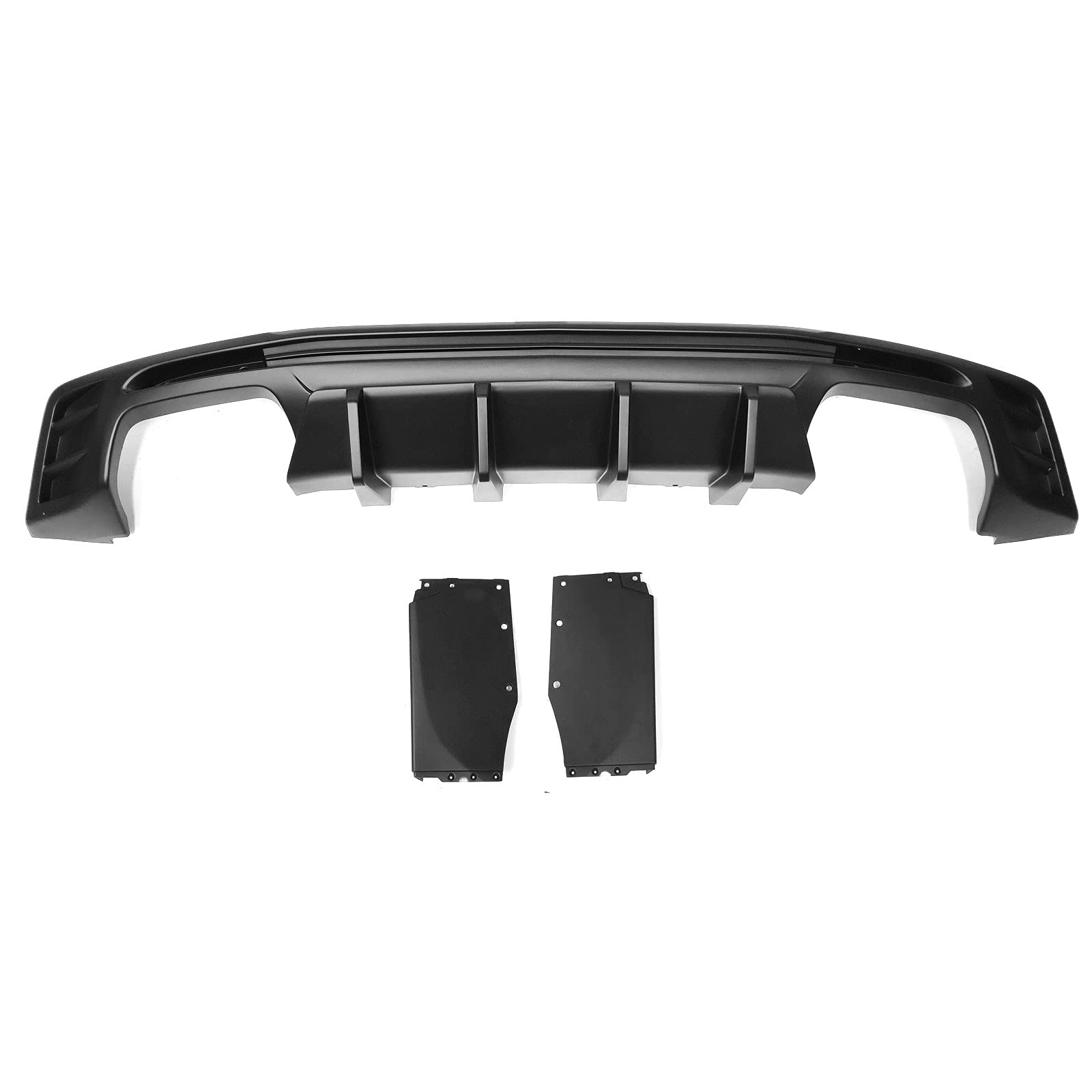 FREEMOTOR802® Rear Diffuser for 2016-2024 Chevrolet Camaro (Excluding ZL1) - IKON Style Matte Black PP Bumper Diffuser Guard & Lower Lip Replacement | Upgrade Your Camaro's Rear Styling for Sporty Look & Enhanced Aerodynamics