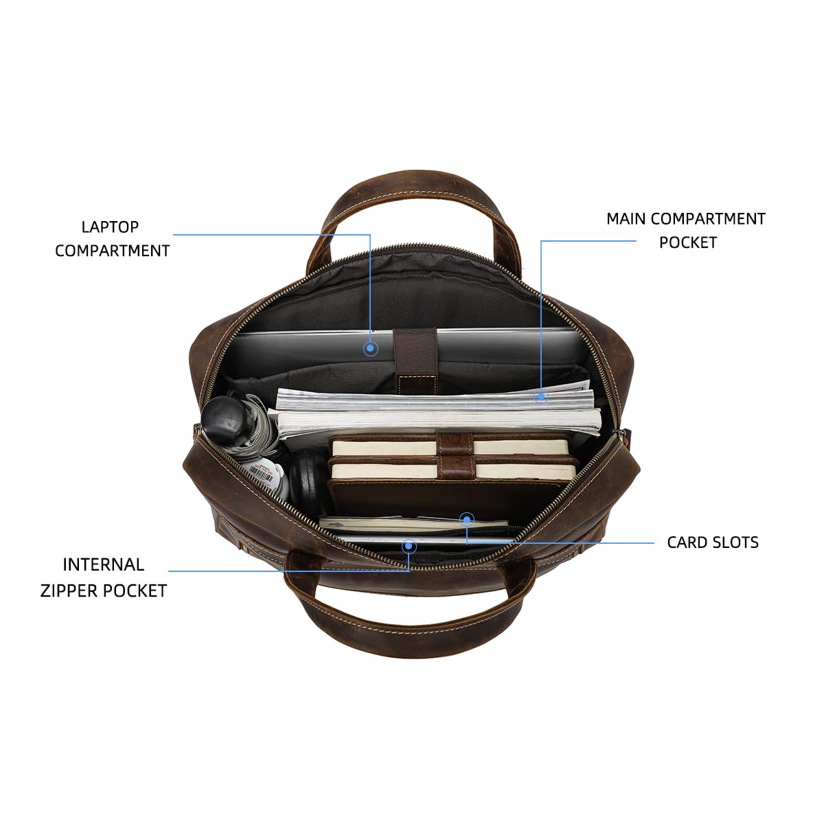 Premium Full Grain Leather 17.3