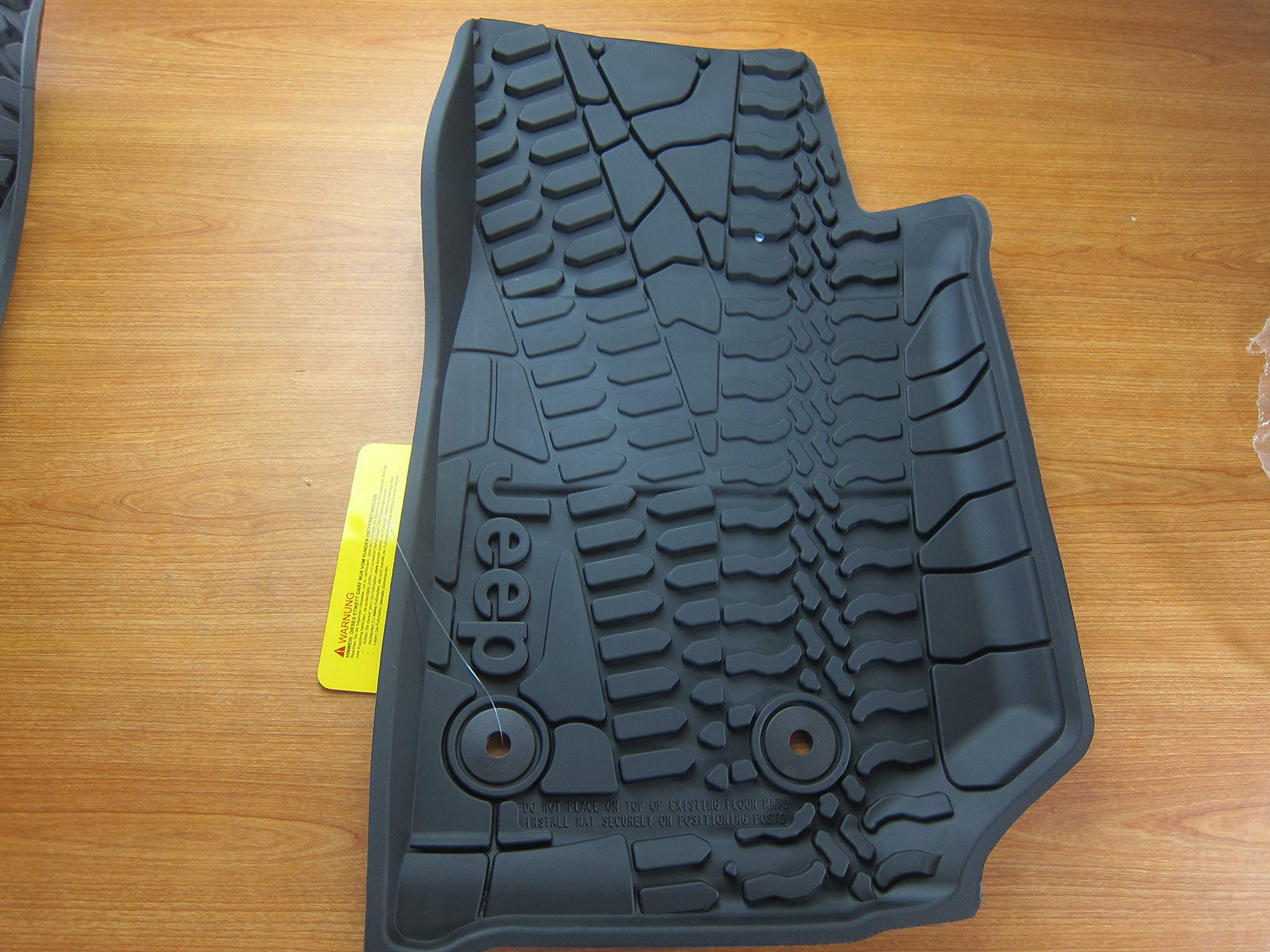 Mopar Jeep Wrangler JK Front Left & Right All Weather Slush Mats OEM - Heavy Duty Floor Liners for Off-Road & Winter Protection