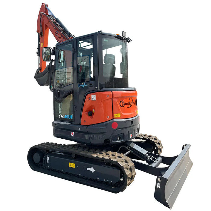 25 HP 4 Ton Mini Excavator with Kubota Engine | CFG 40UF | Compact Digging Machine for Construction, Landscaping & Farm Use