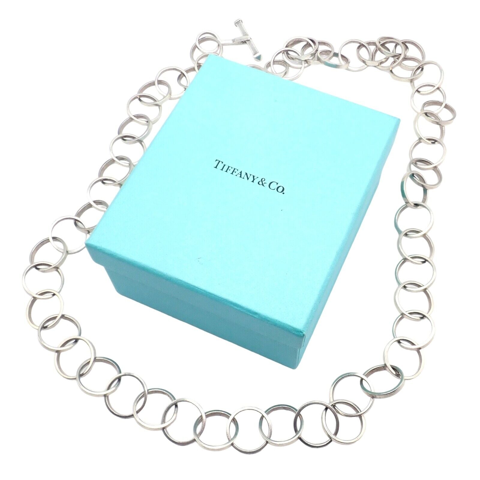 Tiffany & Co Picasso Sterling Silver Circle Link Long 34