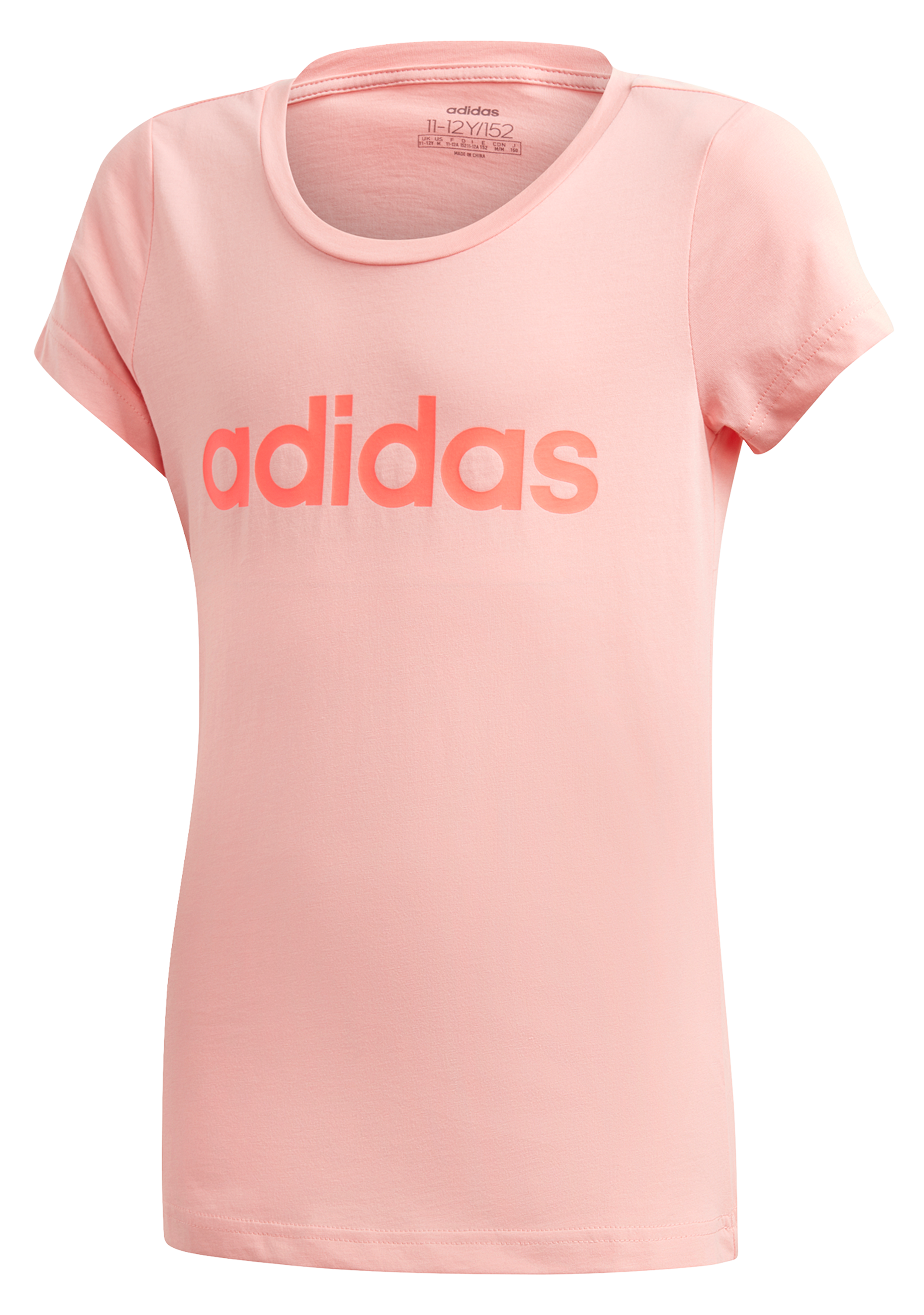 Adidas Junior Essentials Linear Cotton Tee for Kids - Soft & Comfortable Short Sleeve T-Shirt - Perfect for School, Playdates & Everyday Wear