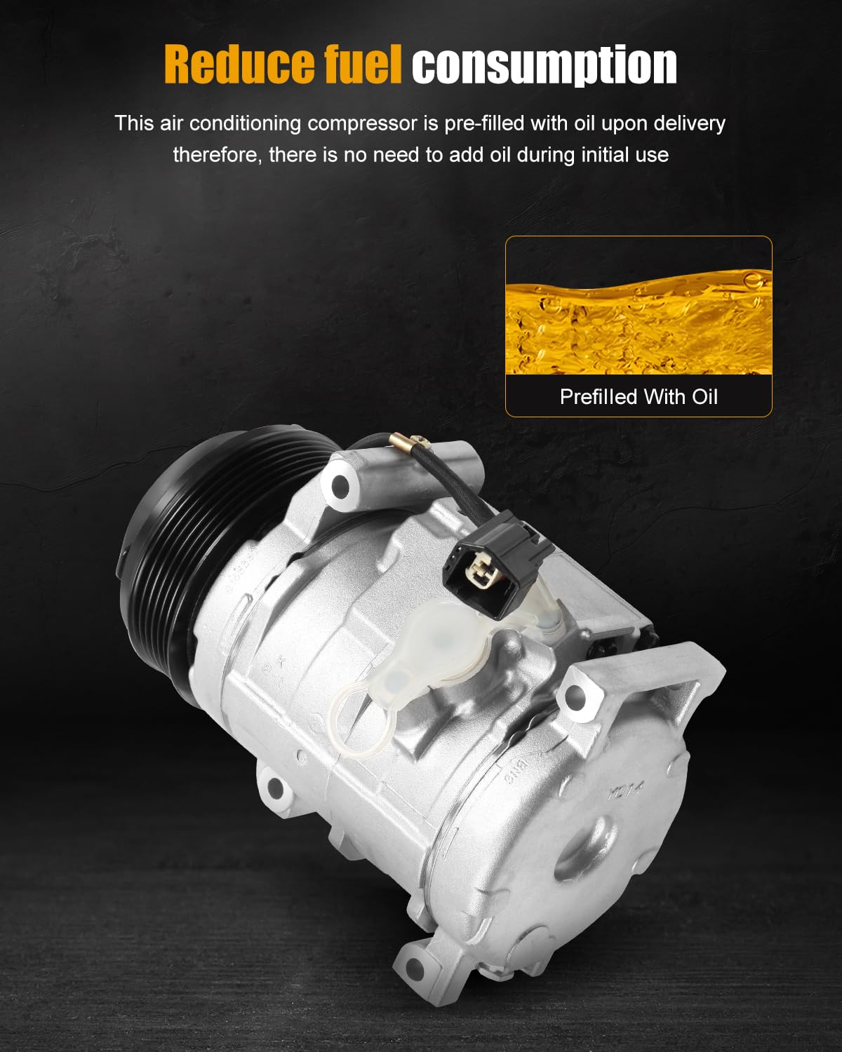ROADFAR AC Compressor for 2007-2010 Saturn Outlook & 2009-2012 Chevrolet Traverse 3.6L - High Performance Air Conditioning Compressor Replacement Part | Perfect for Summer Cooling & Vehicle AC System Repair