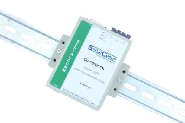 Industrial Grade RS232 to Single Mode Fiber Optic Converter - Bi-Directional Full-Duplex Externally Powered - 20KM SM SC - High Reliability for Harsh Environments - 5-Year Warranty - Ideal for Factory Automation, Oil & Gas, and Remote Monitoring Systems