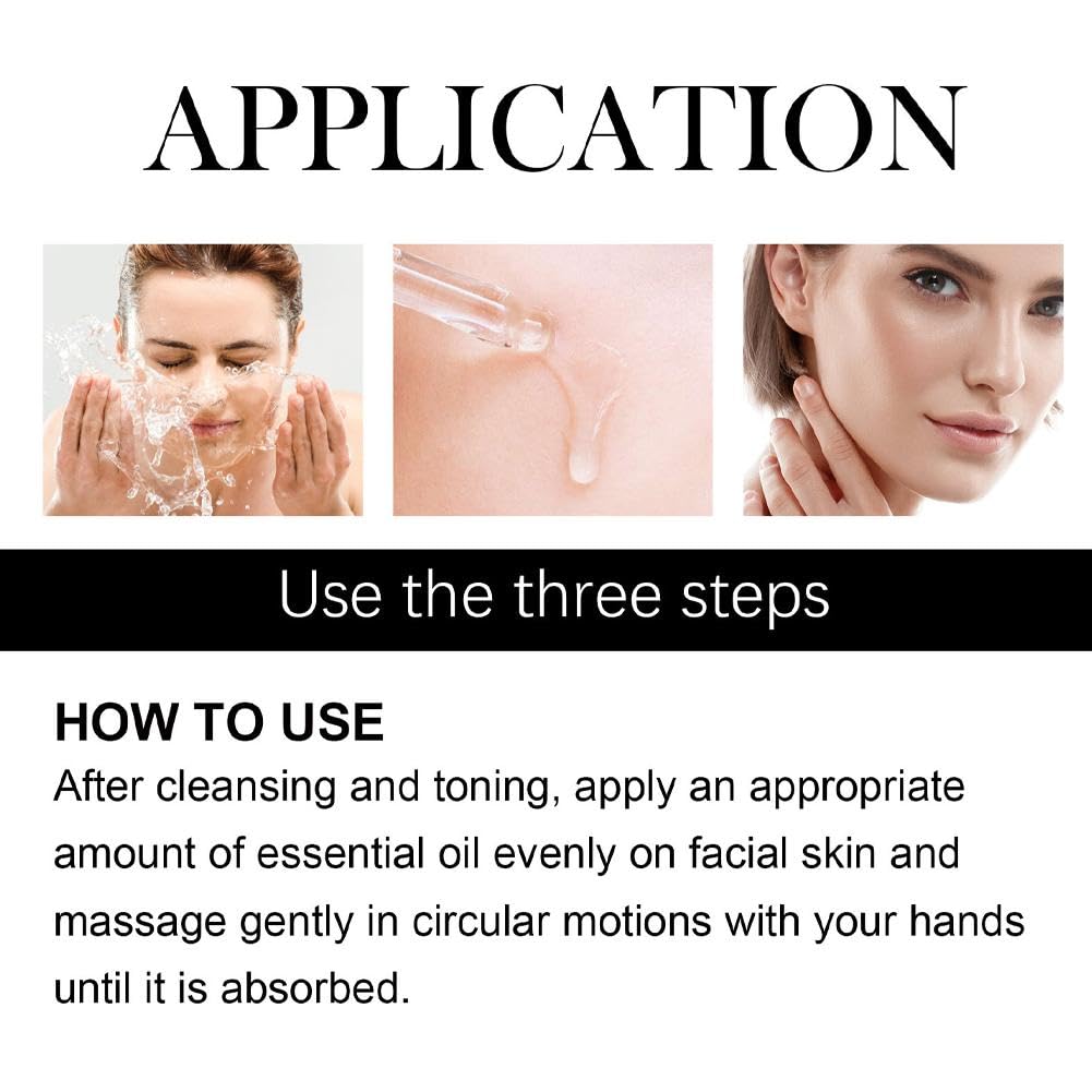 3PCS Organic Castor Oil, Black Seed Oil & Rosehip Oil Face Serum – Lilinas & Lalena Anti-Aging Collagen Boost Serum for Hydration & Wrinkle Reduction | Perfect for Night Routine, Dry Skin Care & Facial Massage