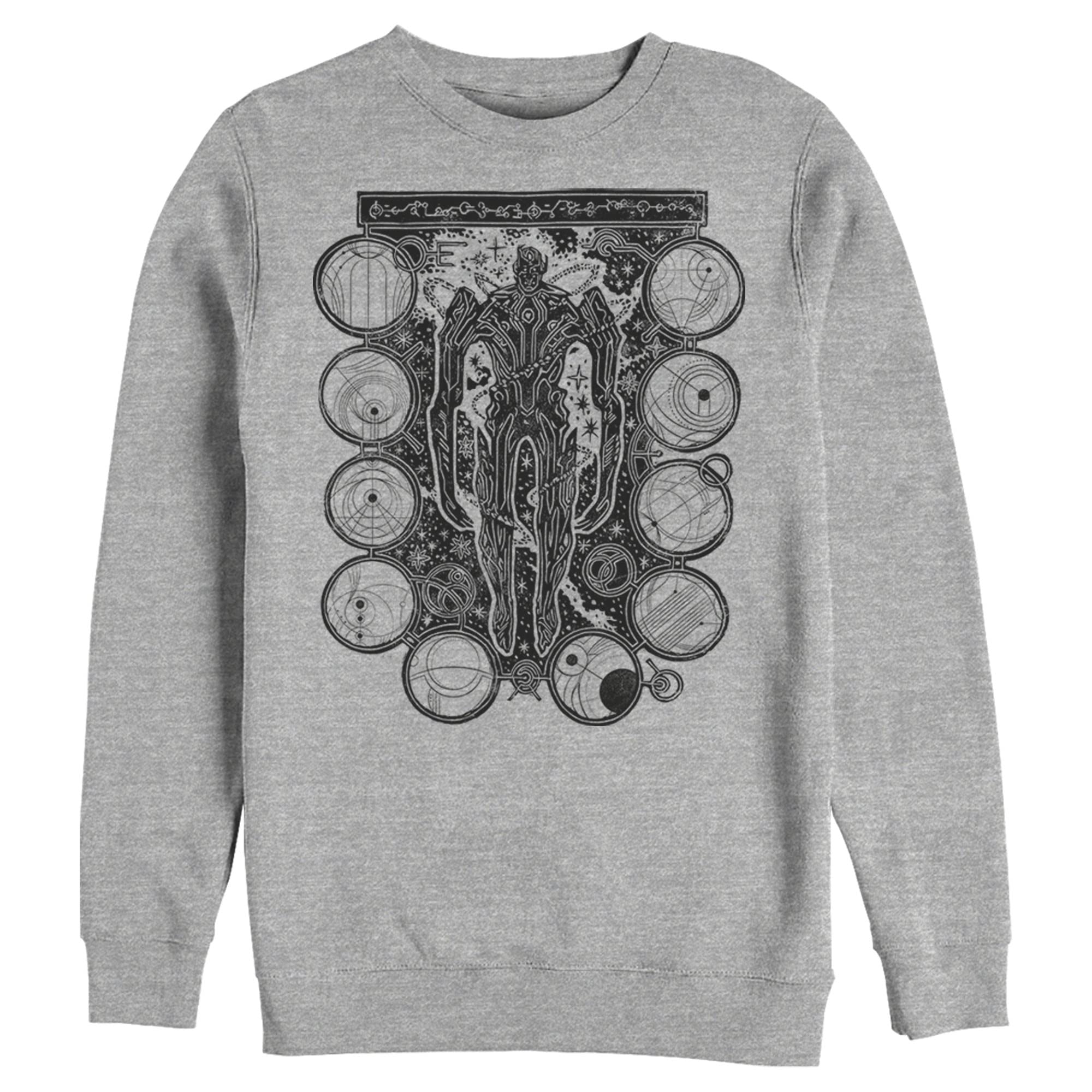 Marvel Eternals Kro Wood Stamp Circles Sweatshirt for Men - Stylish Graphic Hoodie for Marvel Fans, Casual Wear & Cosplay