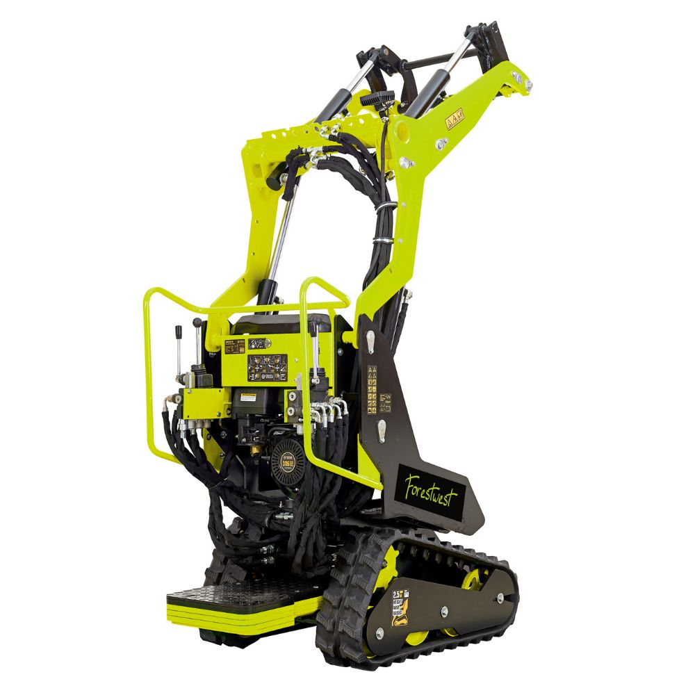 Forestwest BM700B Mini Tracked Skid Steer Loader with 80L Bucket - Compact Construction Equipment for Landscaping, Farming & Snow Removal