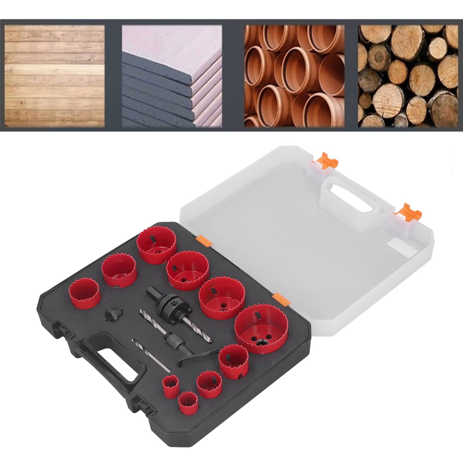 Premium HSS Hole Saw Kit for Metal & Wood - High Speed Steel Drill Bit Set (0.7in to 2.5in) - Professional Metal Cutting Tools for DIY, Construction & Plumbing Projects