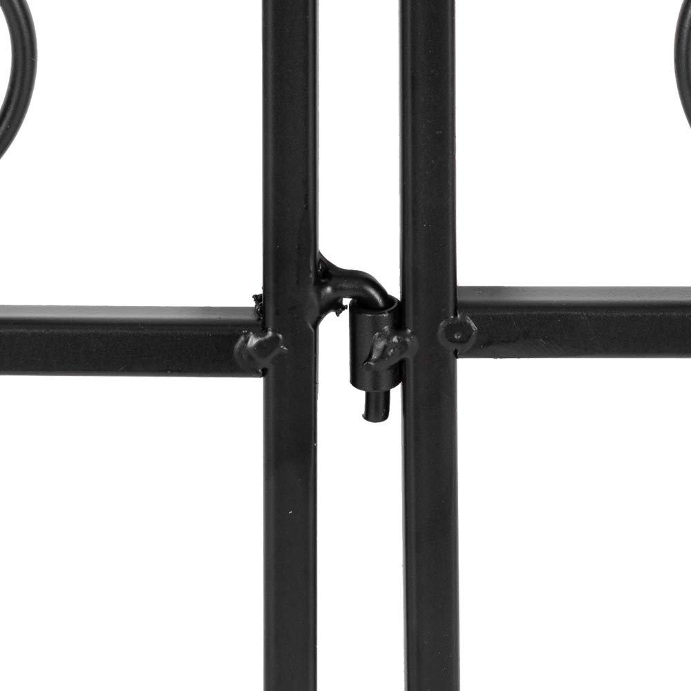 24x24 Decorative Wave Top Iron Garden Fence - Rustproof Metal Wire Fencing for Yard, Flower Beds & Outdoor Decor | Mytunes Garden Fence