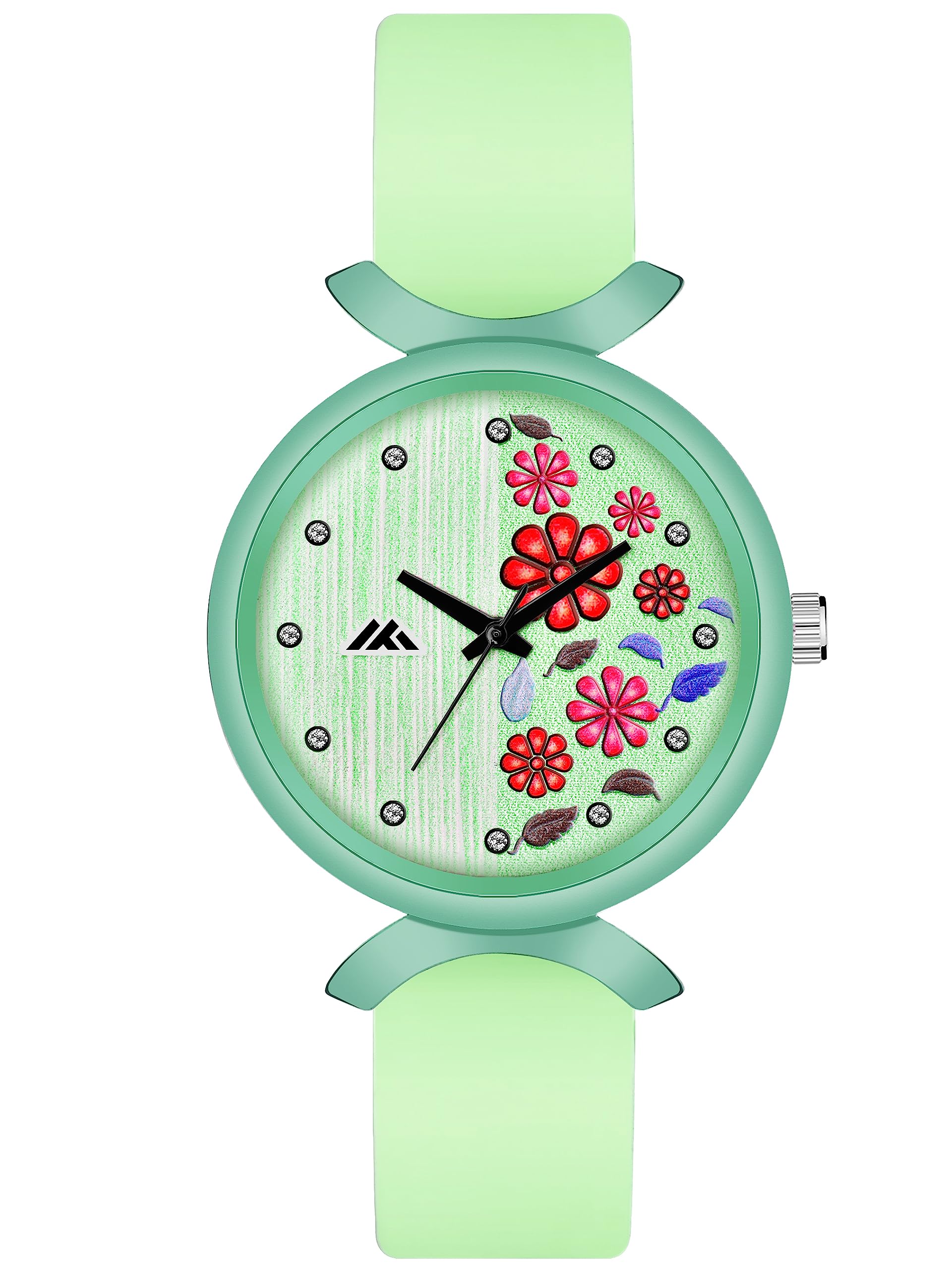 Shocknshop Casual Analog Flower Print Round Dial Women's Wrist Watch - Elegant Floral Design for Everyday Wear, Perfect Gift for Women & Girls (Office, Party, Dating, Daily Use)
