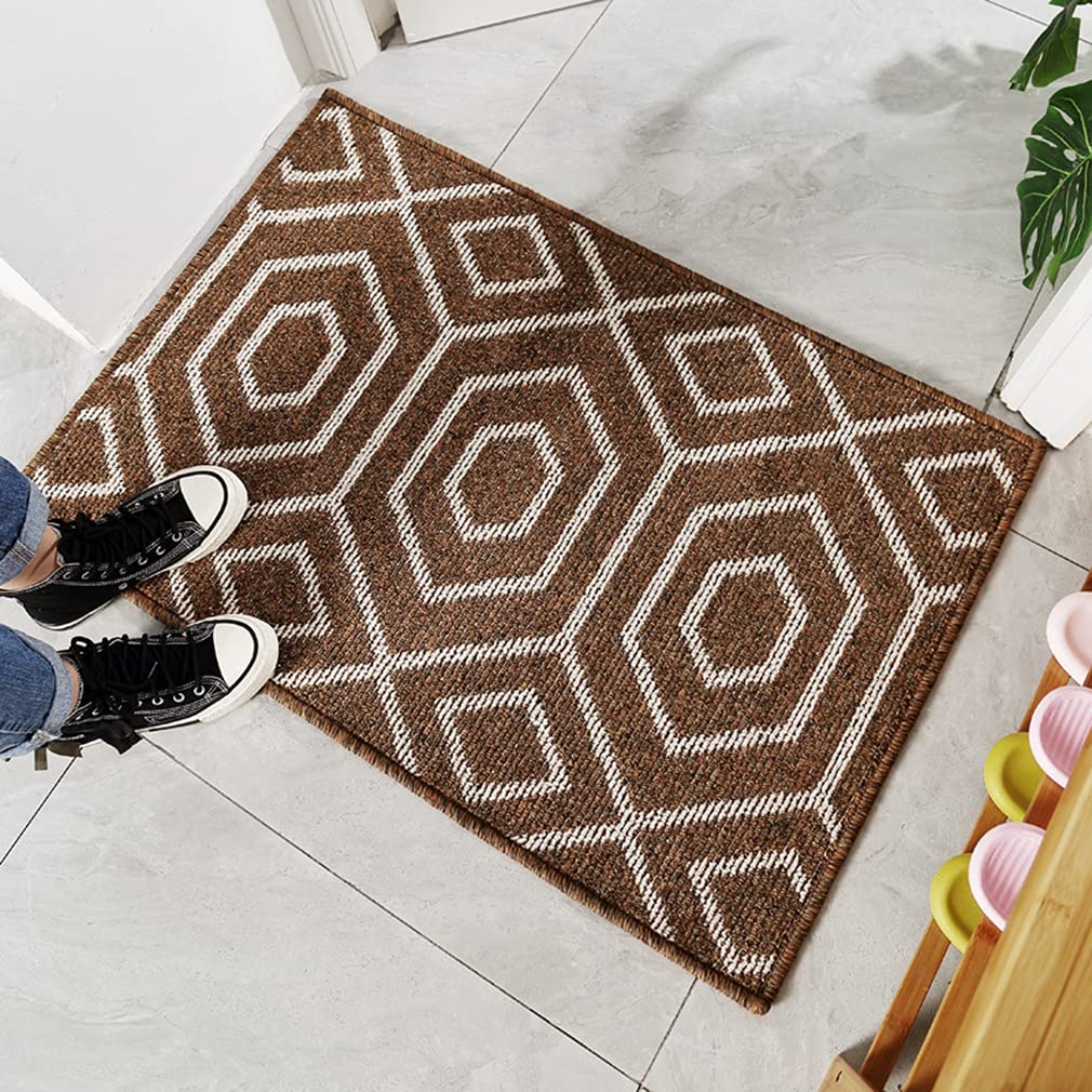 Non-Slip Geometric Door Mat for Front Door - Indoor/Outdoor Welcome Rug - Machine Washable Bath & Kitchen Mat - Durable Carpet for Living Room, Bedroom, Patio (32