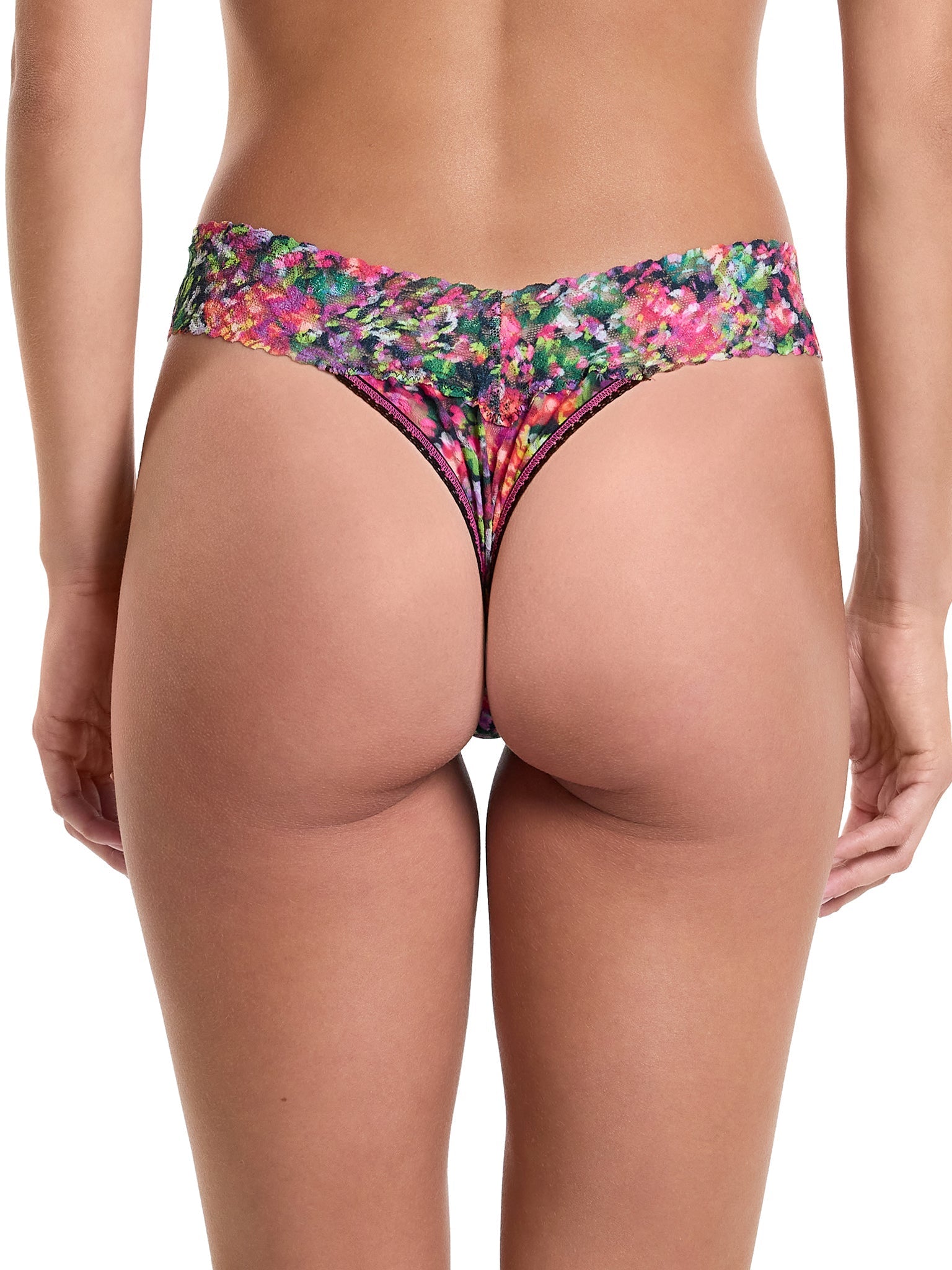 Printed Signature Lace® Original Rise Thong - Soft Comfortable Women's Underwear for Everyday Wear & Special Occasions