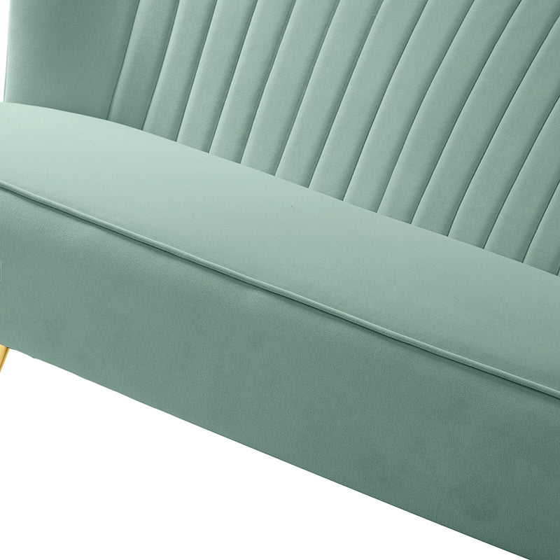 Bariana Velvet Loveseat - Soft & Luxurious Small Couch for Living Room, Bedroom, or Office - Perfect for Cozy Seating & Home Decor