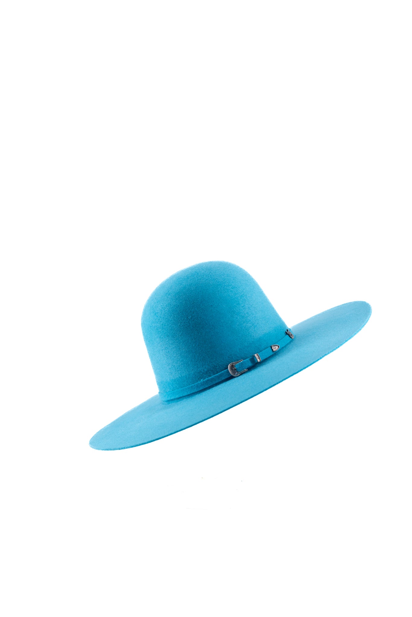 Rock'em 4X Neon Blue Open Crown Felt Cowboy Hat for Men - Western Rodeo Party, Country Music Festival & Outdoor Events