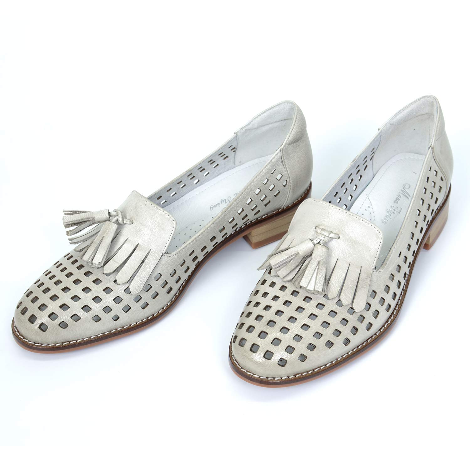 Women's Leather Tassel Loafers - Slip On Casual Flats for Office & Everyday Wear | Comfortable Driving Shoes for Women | Perfect for Work, Travel & Daily Outfits
