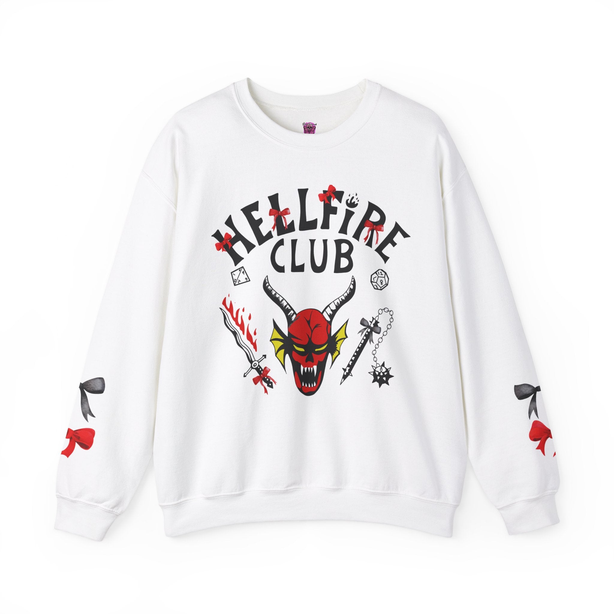 Hellfire Club Crew Neck Sweatshirt - Men's Casual Pullover Hoodie for Streetwear & Lounge Comfort - Perfect for Gym, Travel & Everyday Wear