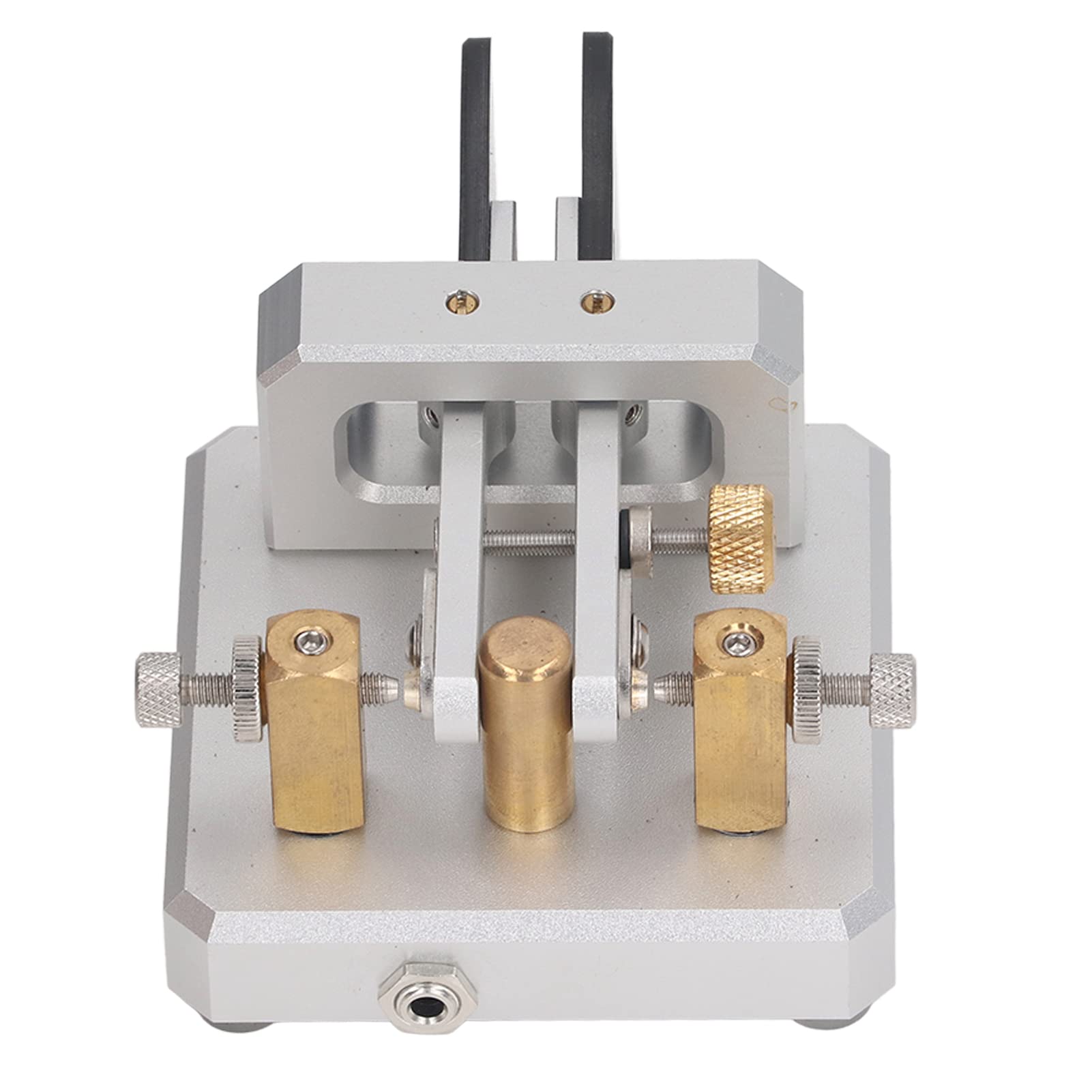 Premium Morse Code Key for CW Shortwave Training - Dual Paddle Keyer with Carbon Fiber & 3.5mm Interface - Reliable Performance for Ham Radio Enthusiasts - Perfect for Morse Code Practice, Amateur Radio Operations & Emergency Communication (Silver)