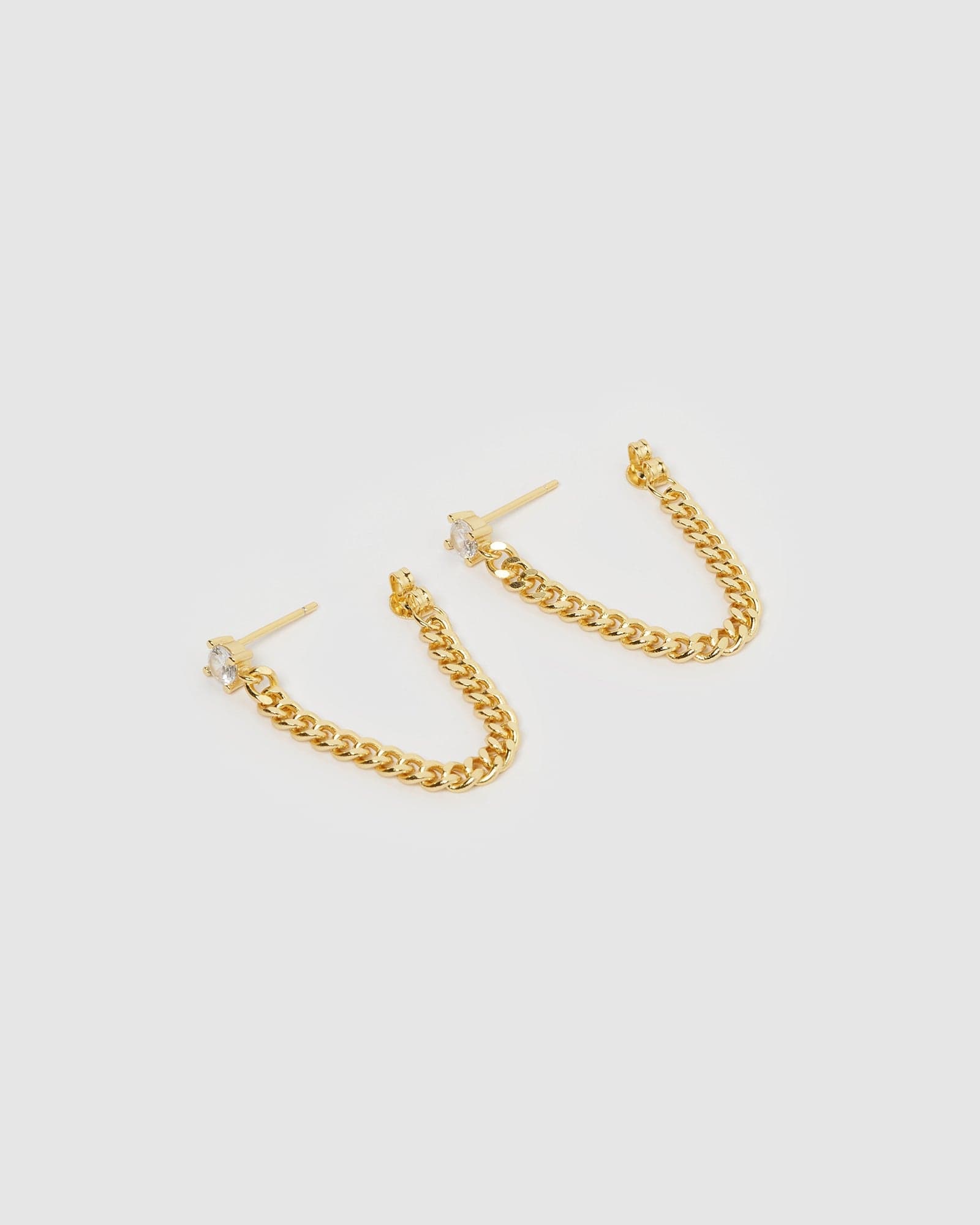 Izoa Annie Drop Stud Earrings - 14K Gold Plated Elegant Dangle Earrings for Women | Perfect for Parties, Weddings & Everyday Wear