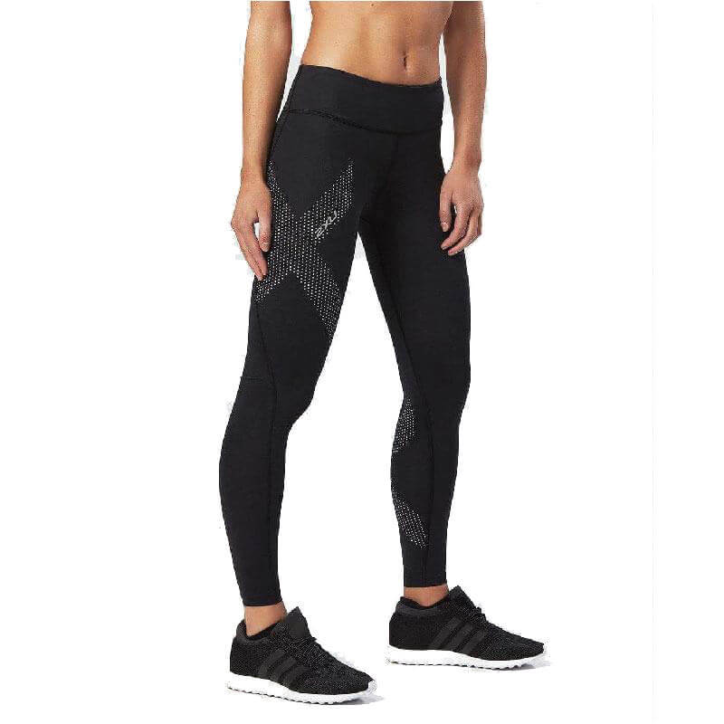 2XU Women's Midrise Compression Tights - High Performance Workout Leggings for Running, Yoga & Gym Training