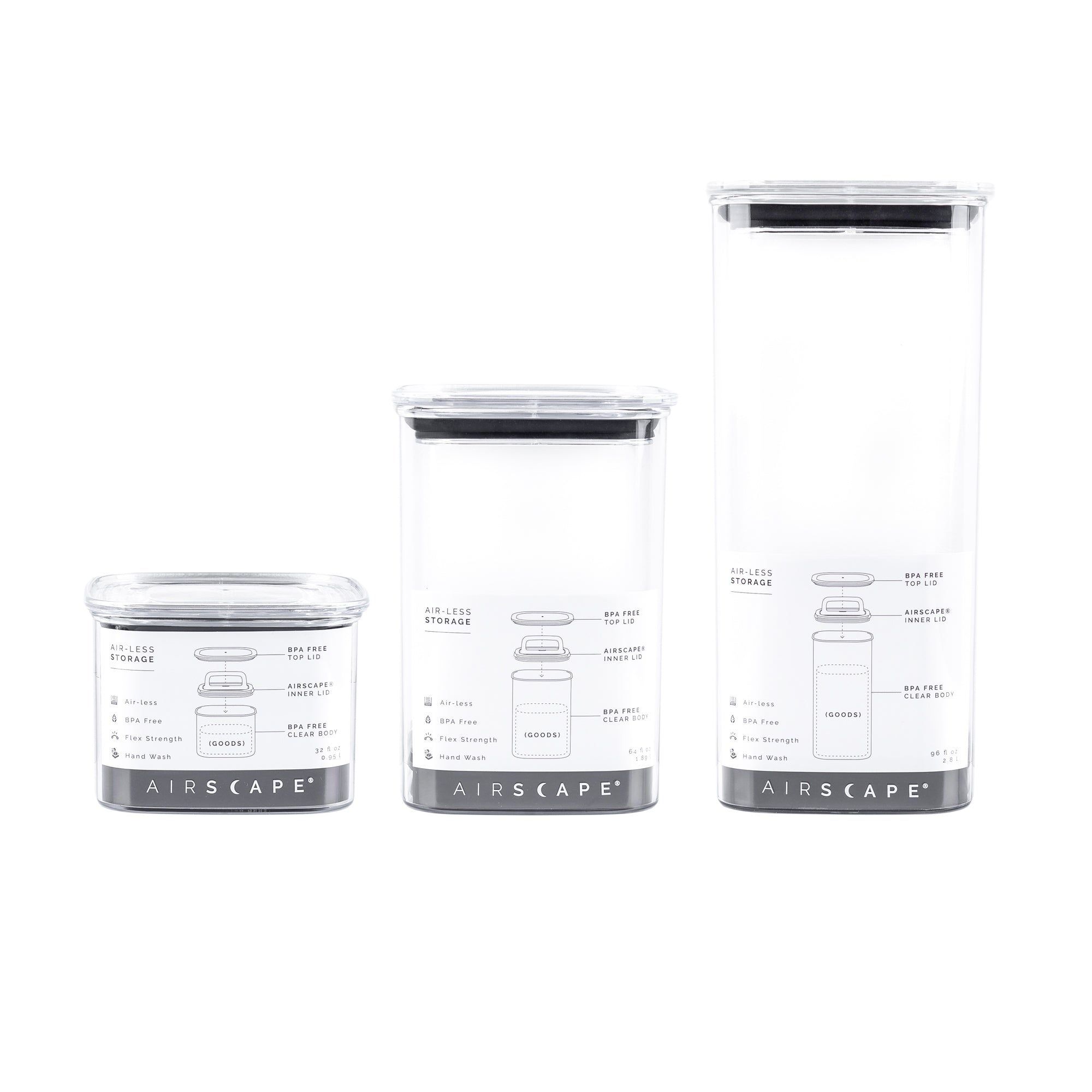 Planetary Design Airscape® Lite Coffee Canister - Airtight Storage for Fresh Coffee Beans, Tea & Dry Goods | Perfect for Kitchen, Pantry & Camping Use