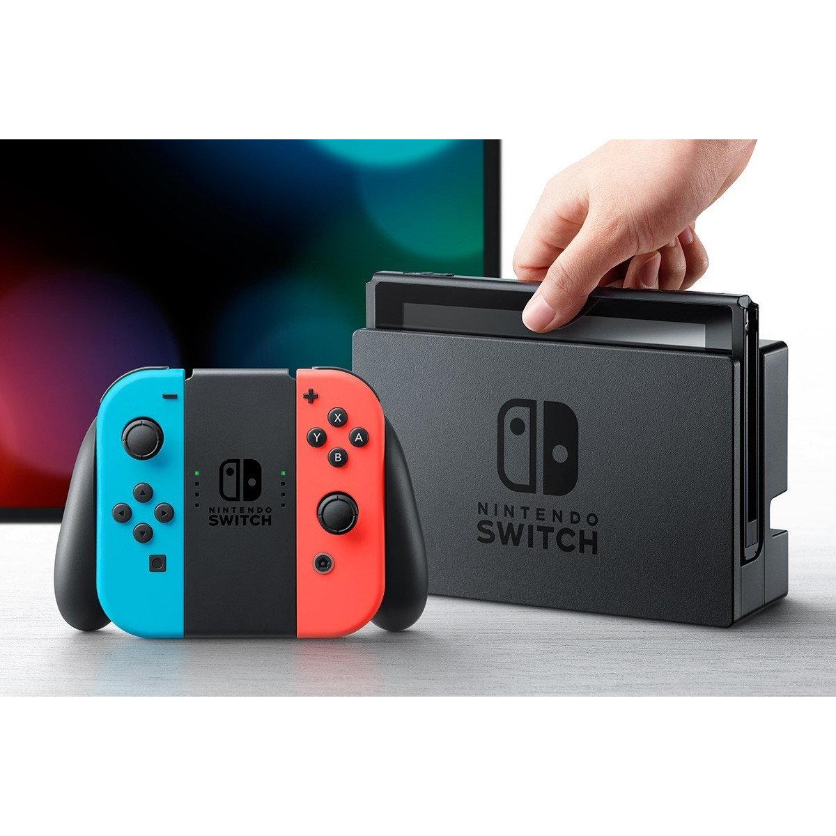 Nintendo Switch Console with Neon Blue and Red Joy-Con - Latest Model (New Packaging) | Portable Gaming System for Home, Travel & Multiplayer Fun
