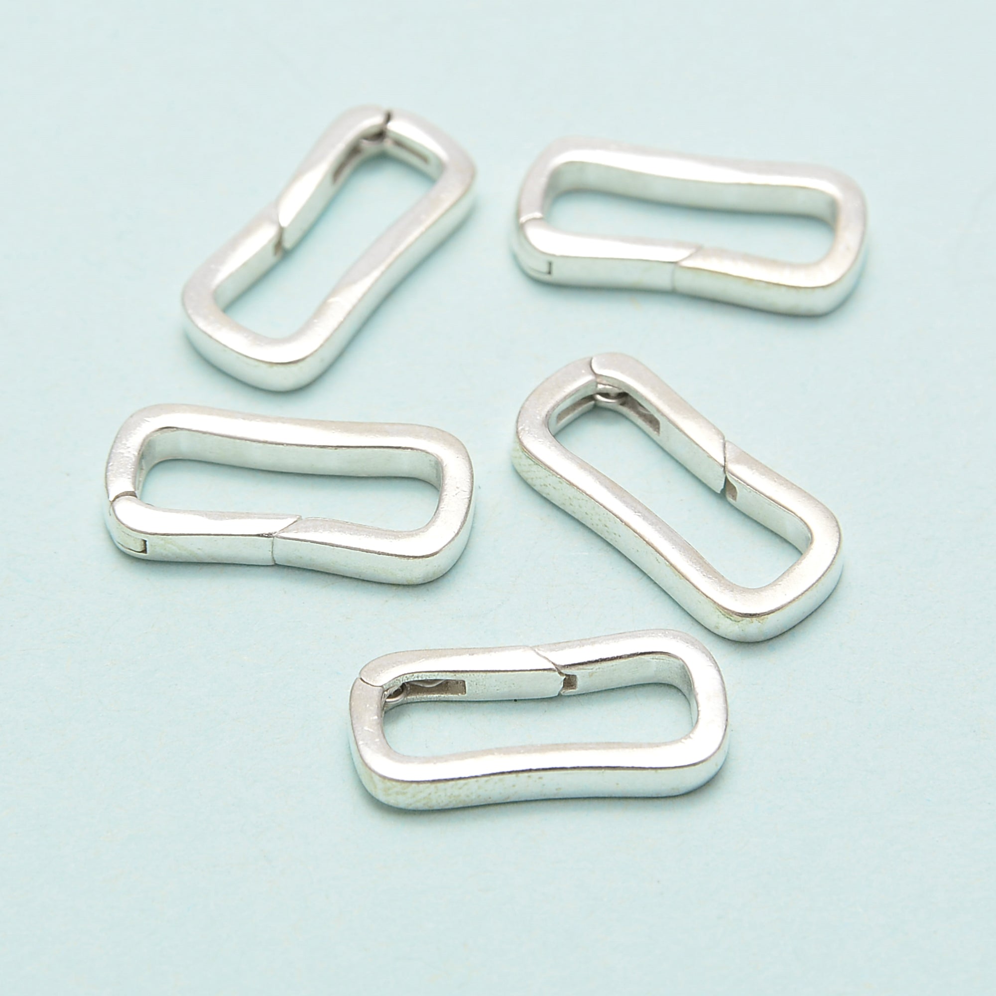 925 Sterling Silver Rectangle Clasp 7x16mm - 2 Pieces per Bag - Perfect for Jewelry Making, Bracelets & Necklace Repair