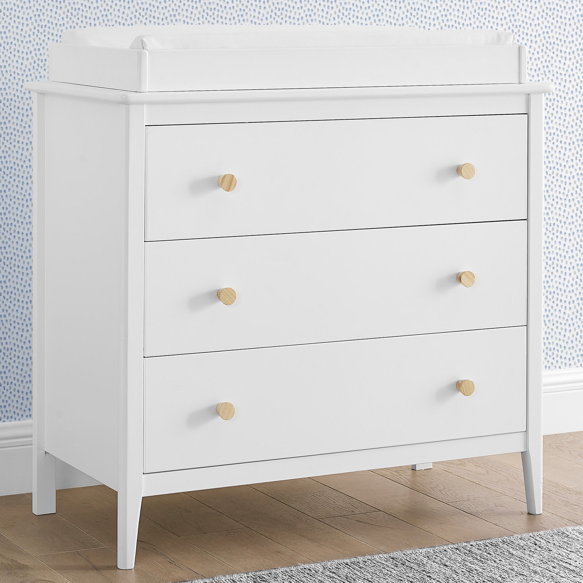 Casey 3 Drawer Dresser with Interlocking Drawers - Sturdy Bedroom Storage Furniture for Clothes & Accessories - Perfect for Kids Room, Nursery or Dorm Organization