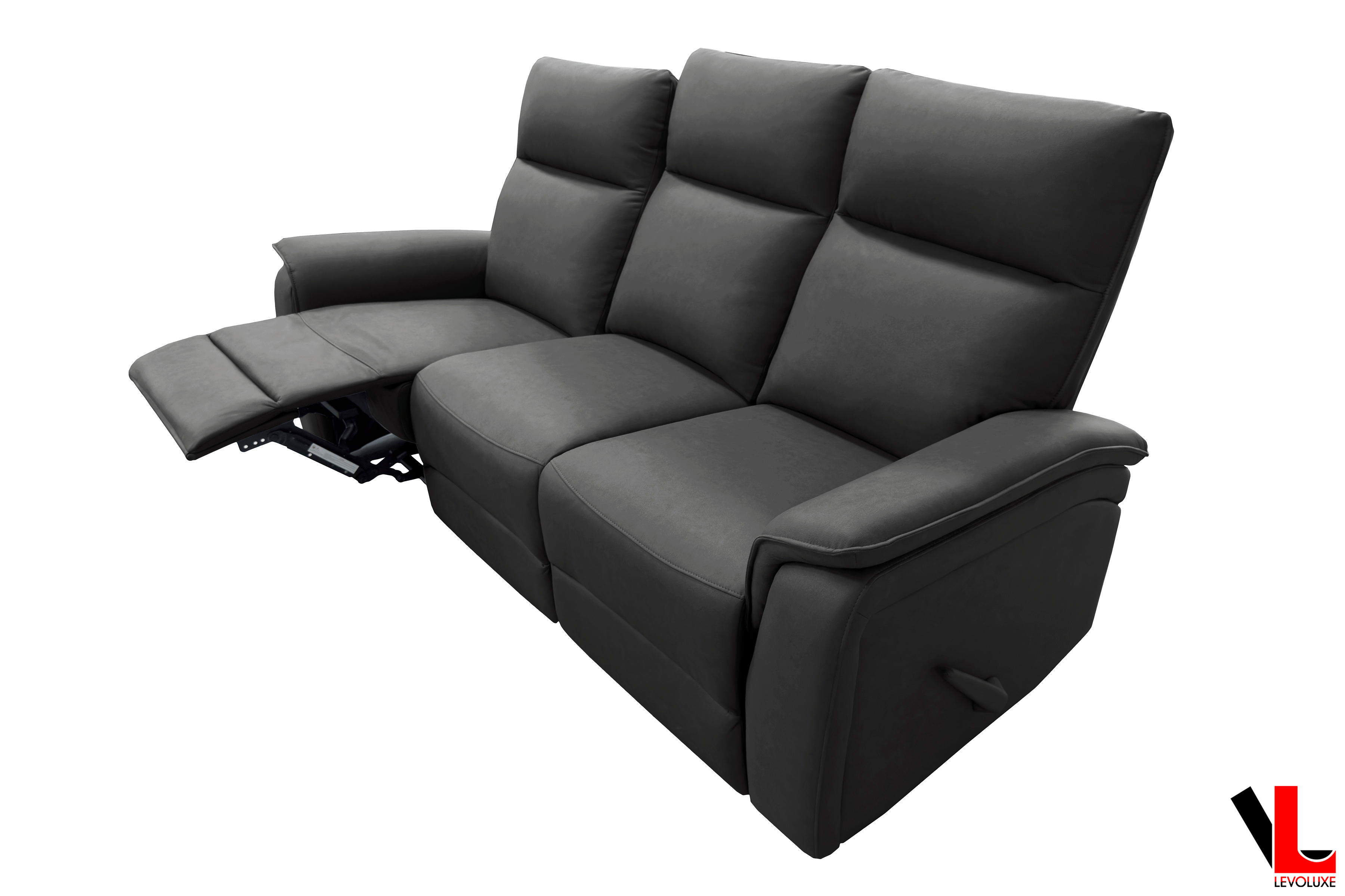 Sereno 2-Piece Reclining Sofa and Loveseat Set in Jaxxon Smoke Gray - Modern Living Room Furniture for Relaxing & Entertaining