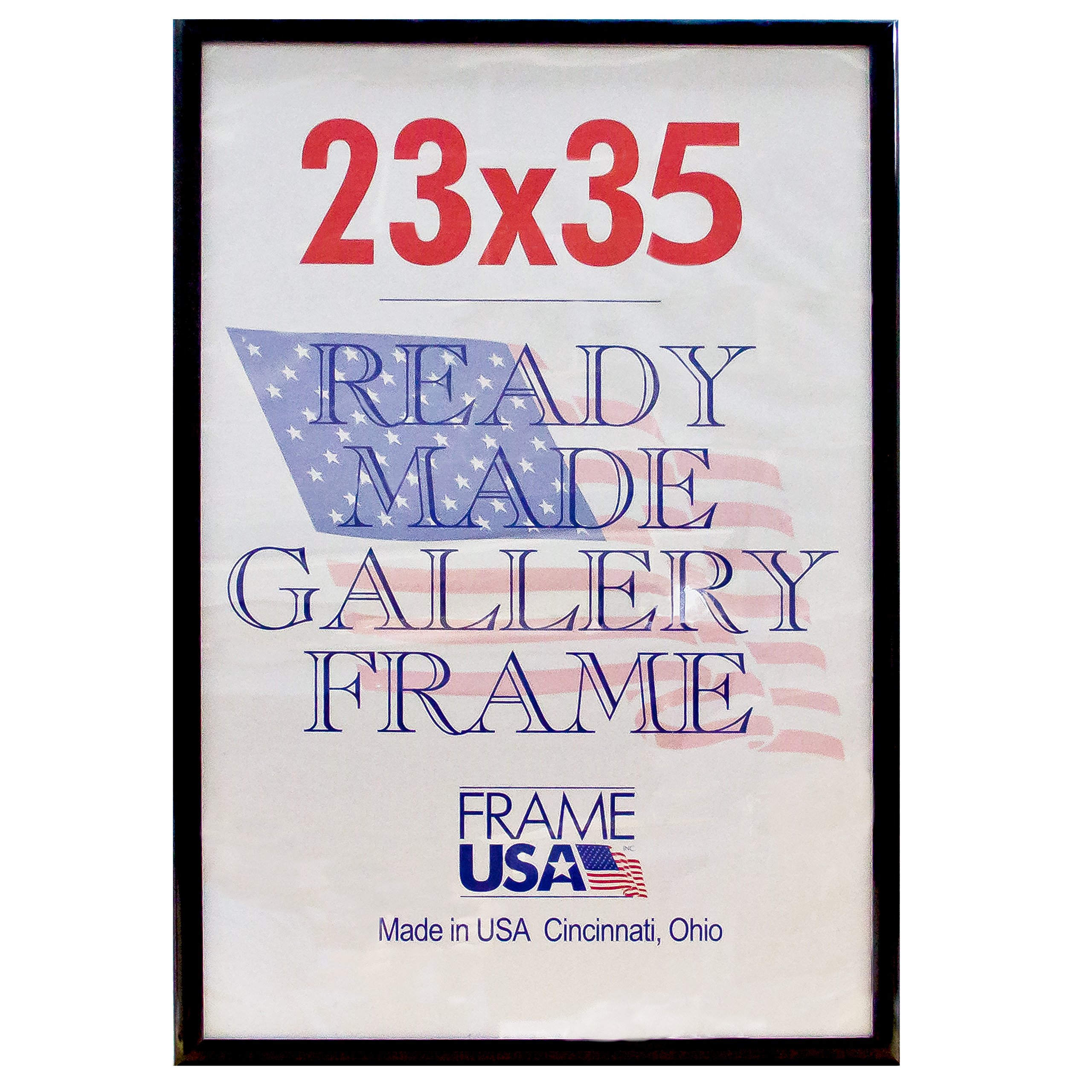 Frame USA 23x35 Deluxe Polystyrene Plastic Poster Frames (Black) - Premium American-Made Wall Art Display for Home, Office & Classroom Decor