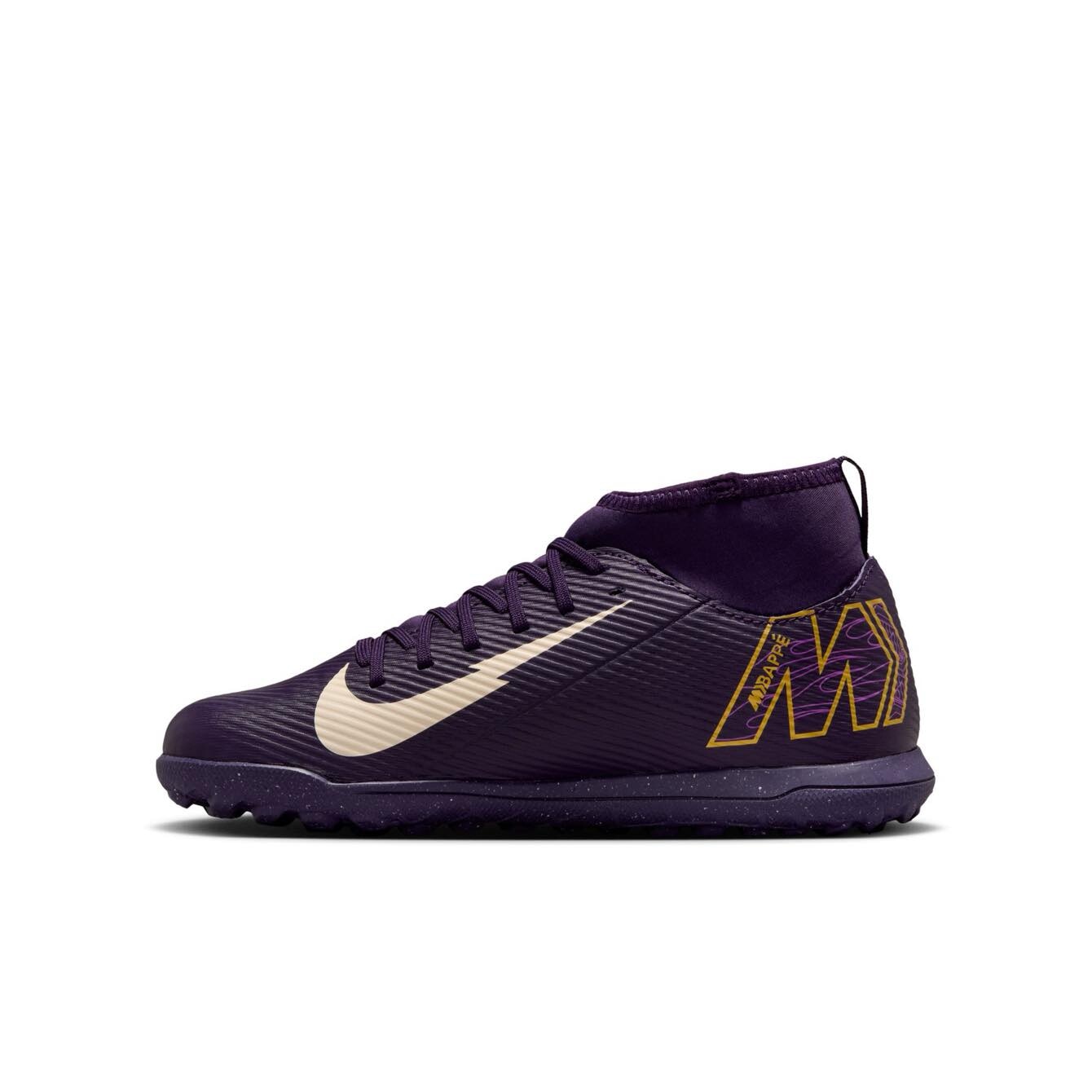 Nike Jr. Mercurial Superfly 10 Club Kylian Mbappé TF Soccer Cleats for Kids - Lightweight Football Shoes with Synthetic Leather for Indoor & Outdoor Training, Matches and Street Soccer