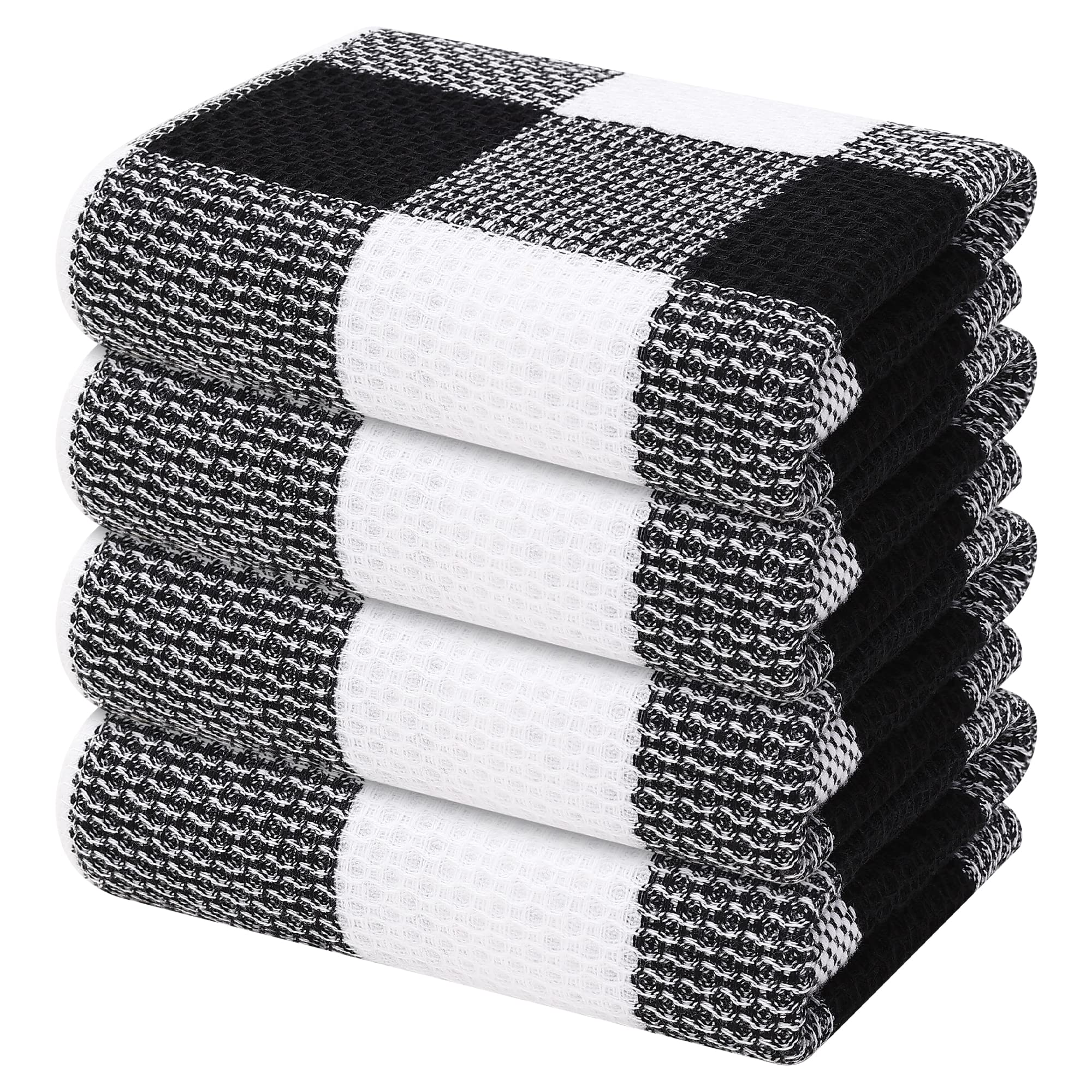 Premium 100% Cotton Waffle Weave Kitchen Towels - 13
