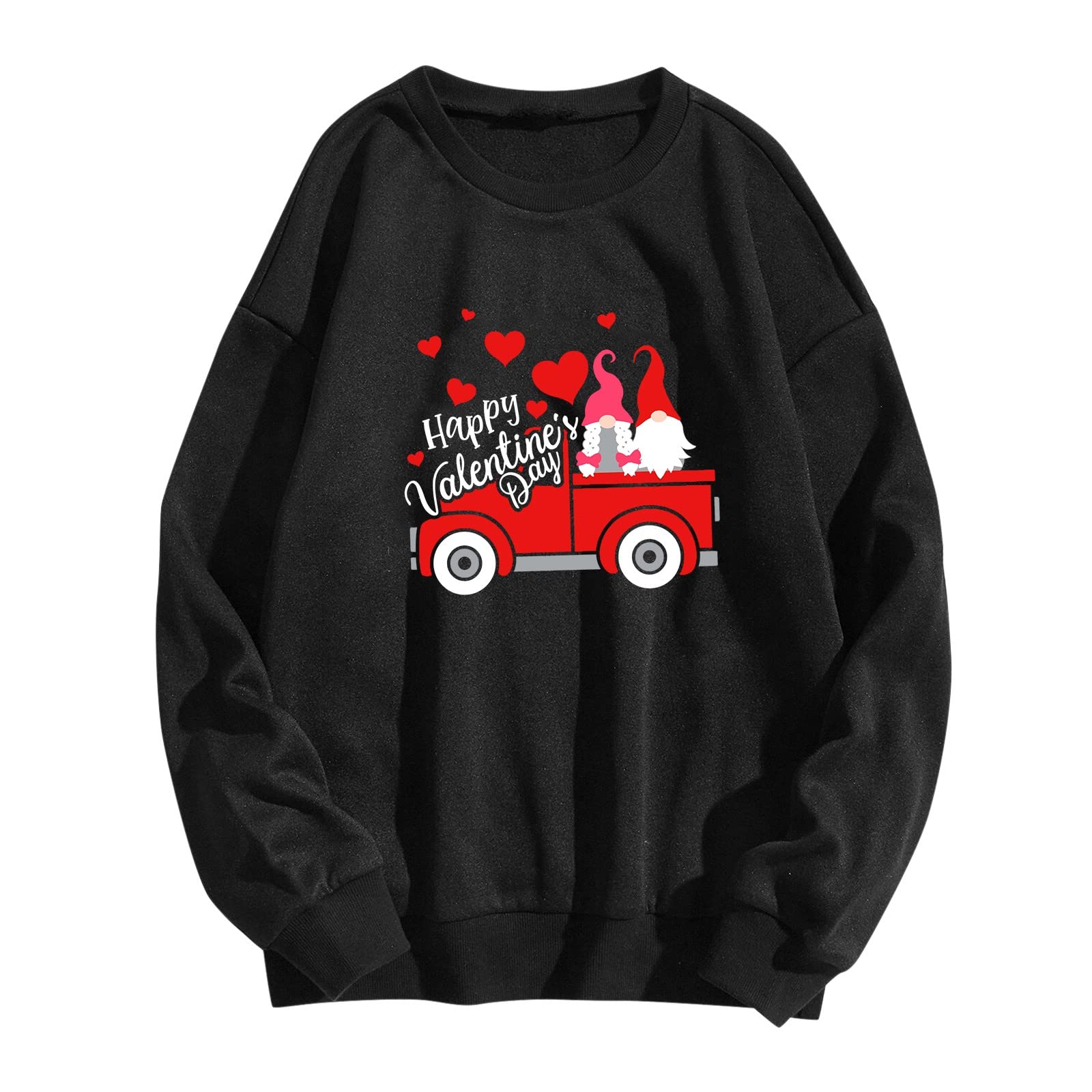 Women's Valentine's Day Hoodie - Long Sleeve Letter Print Pullover Blouse | Soft & Warm Winter Sweatshirt | Perfect for Date Nights & Casual Outfits