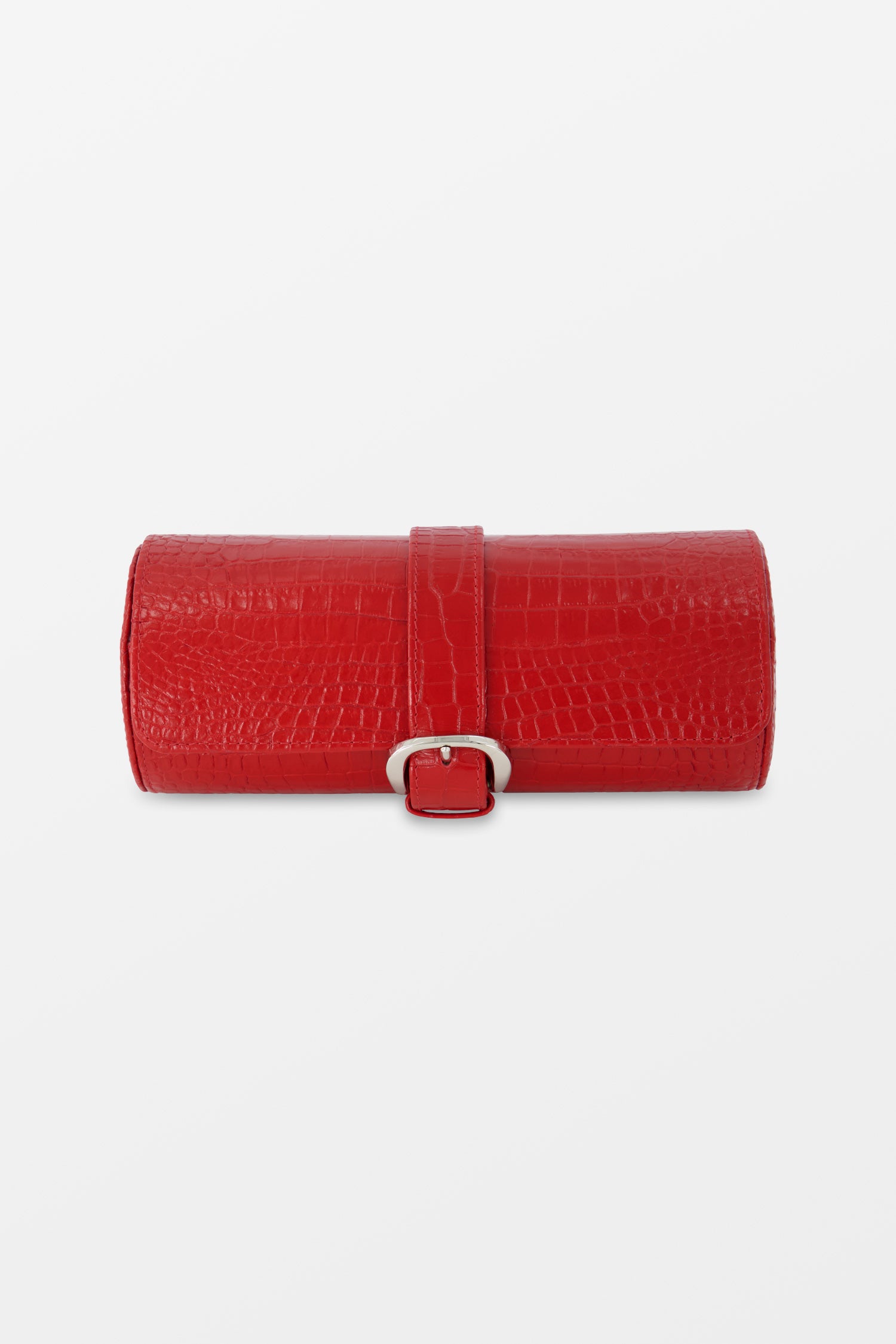 Premium Red Brompton Three Watch Roll - Leather Watch Case for Men & Women - Perfect for Travel, Storage & Watch Collection Display
