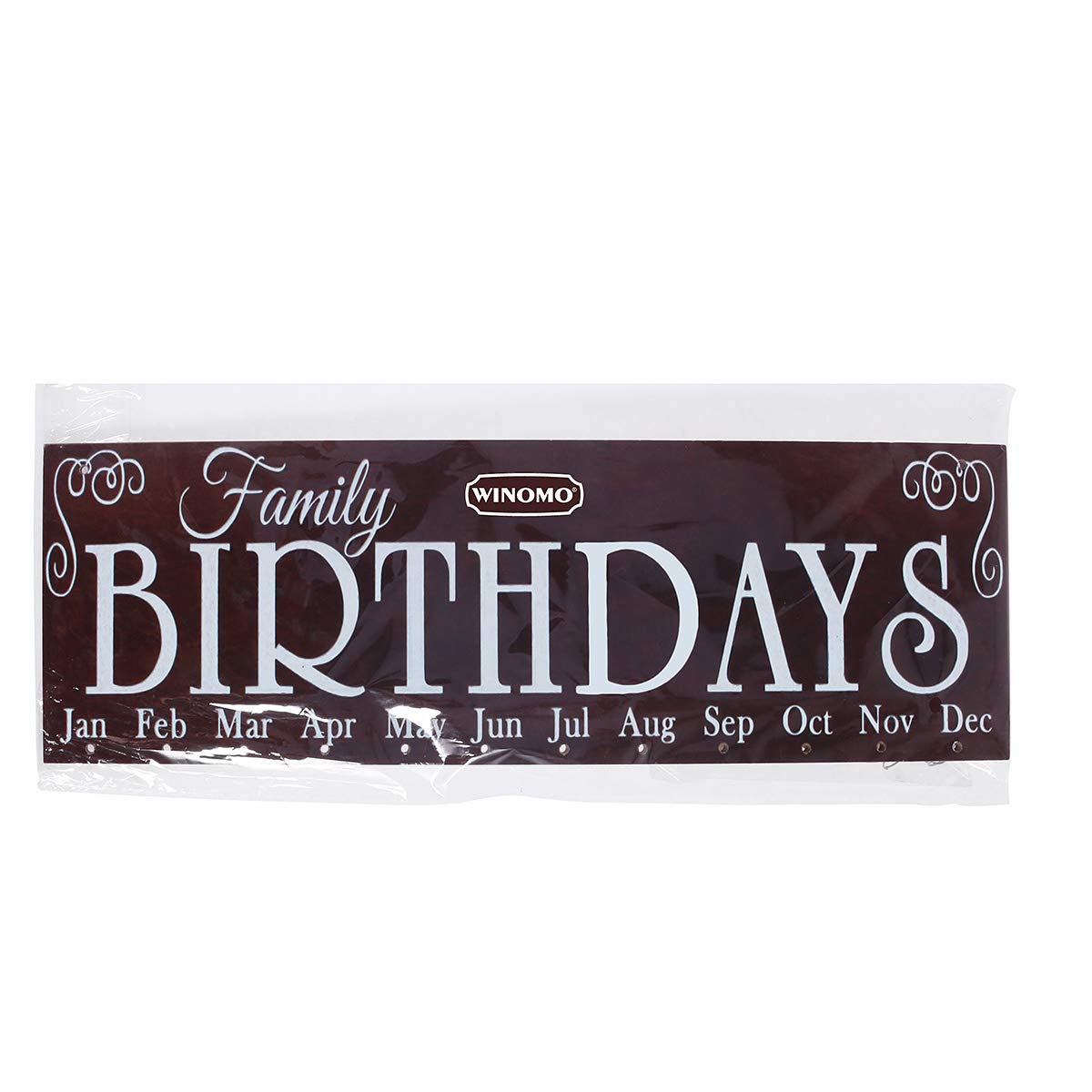 WINOMO Wooden Hanging Family Birthday Calendar Board - DIY Personalized Reminder Plaque for Home, Office & Gift Giving - Perfect for Birthdays, Anniversaries & Special Events Organization