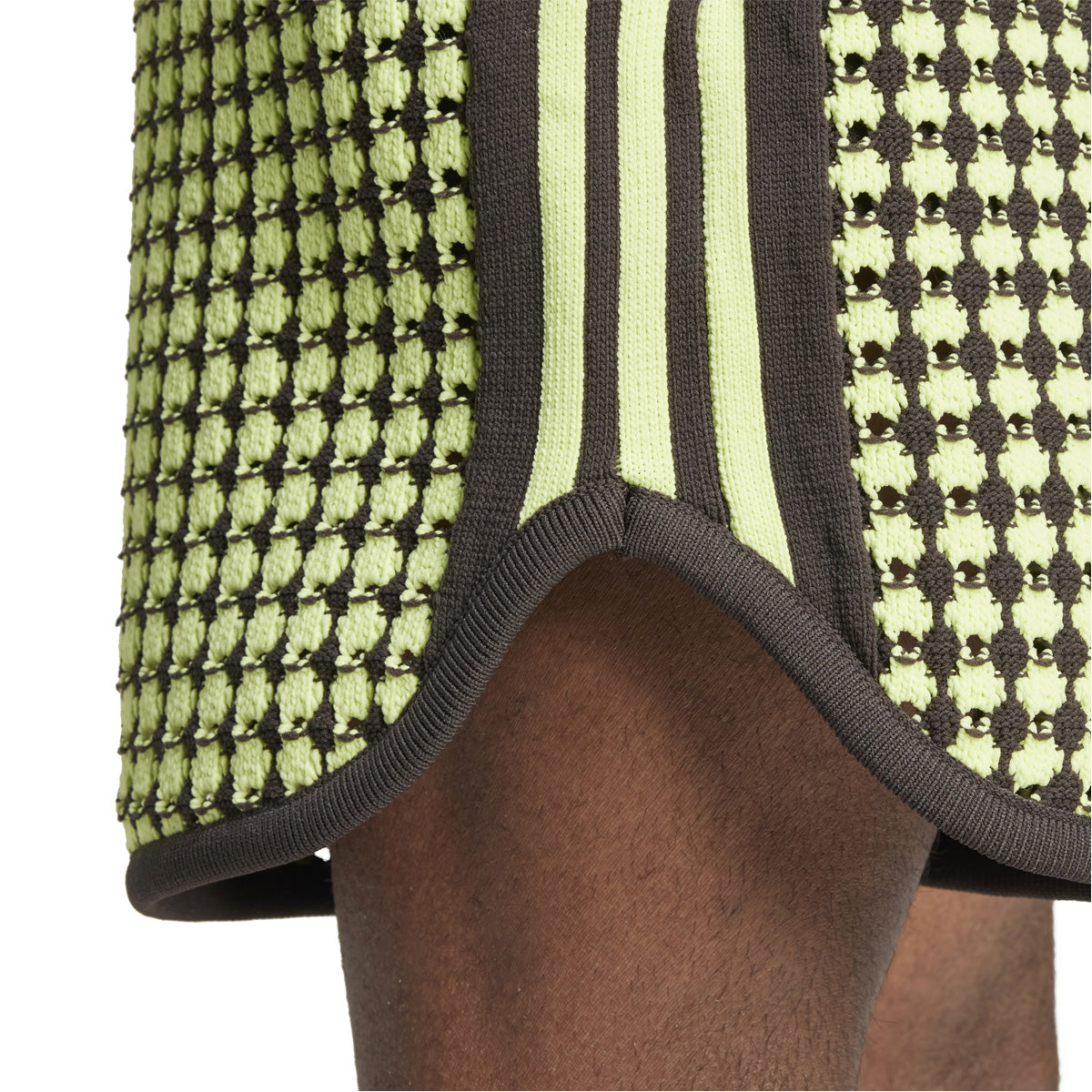 Wales Bonner Crochet Shorts - Semi Frozen Yellow Brown | Summer Boho Beach Shorts for Women | Perfect for Vacation, Music Festivals & Casual Outings