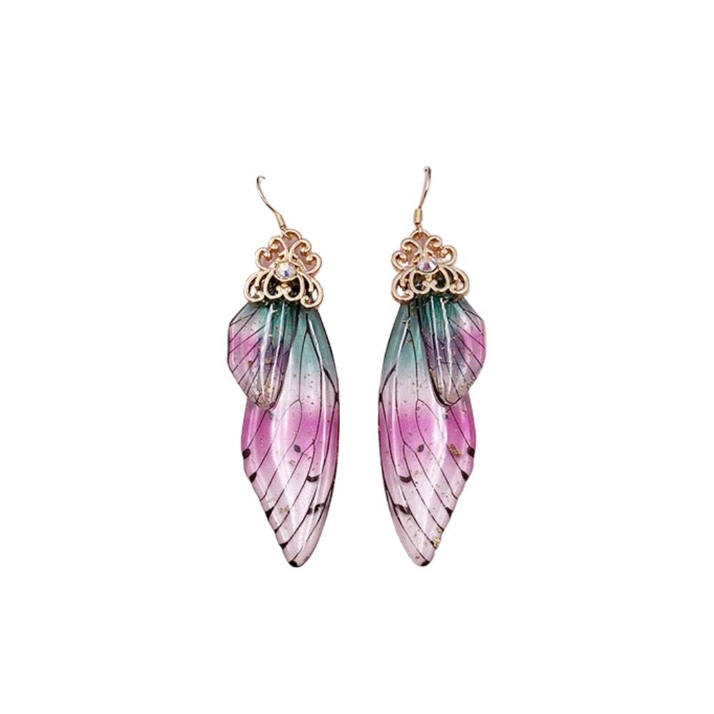 Vibrant Multicolor Butterfly Dangle Earrings for Women - Fashionable Simulation Butterfly Wing Hook Drop Earrings - Perfect for Summer, Wedding, Birthday Party & Gift Giving - Elegant Jewelry for Casual Wear, Date Night & Special Occasions