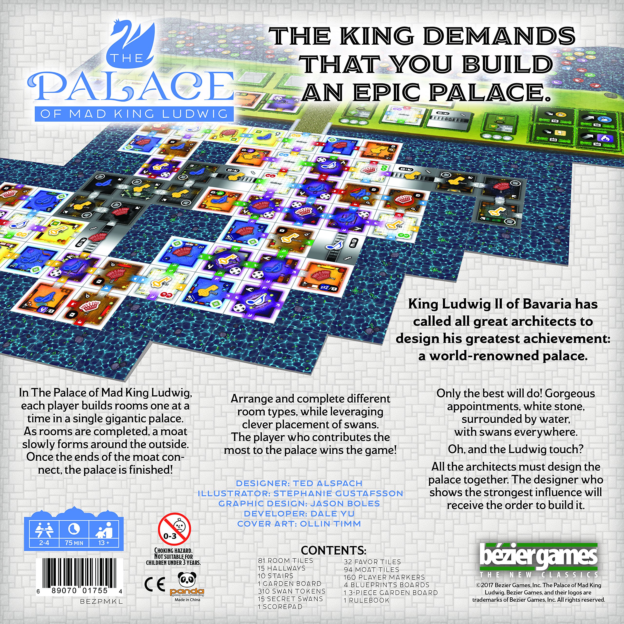 Palace of Mad King Ludwig Board Game by Bezier Games - Strategy Tabletop Game for Adults & Families - Perfect for Game Nights & Parties
