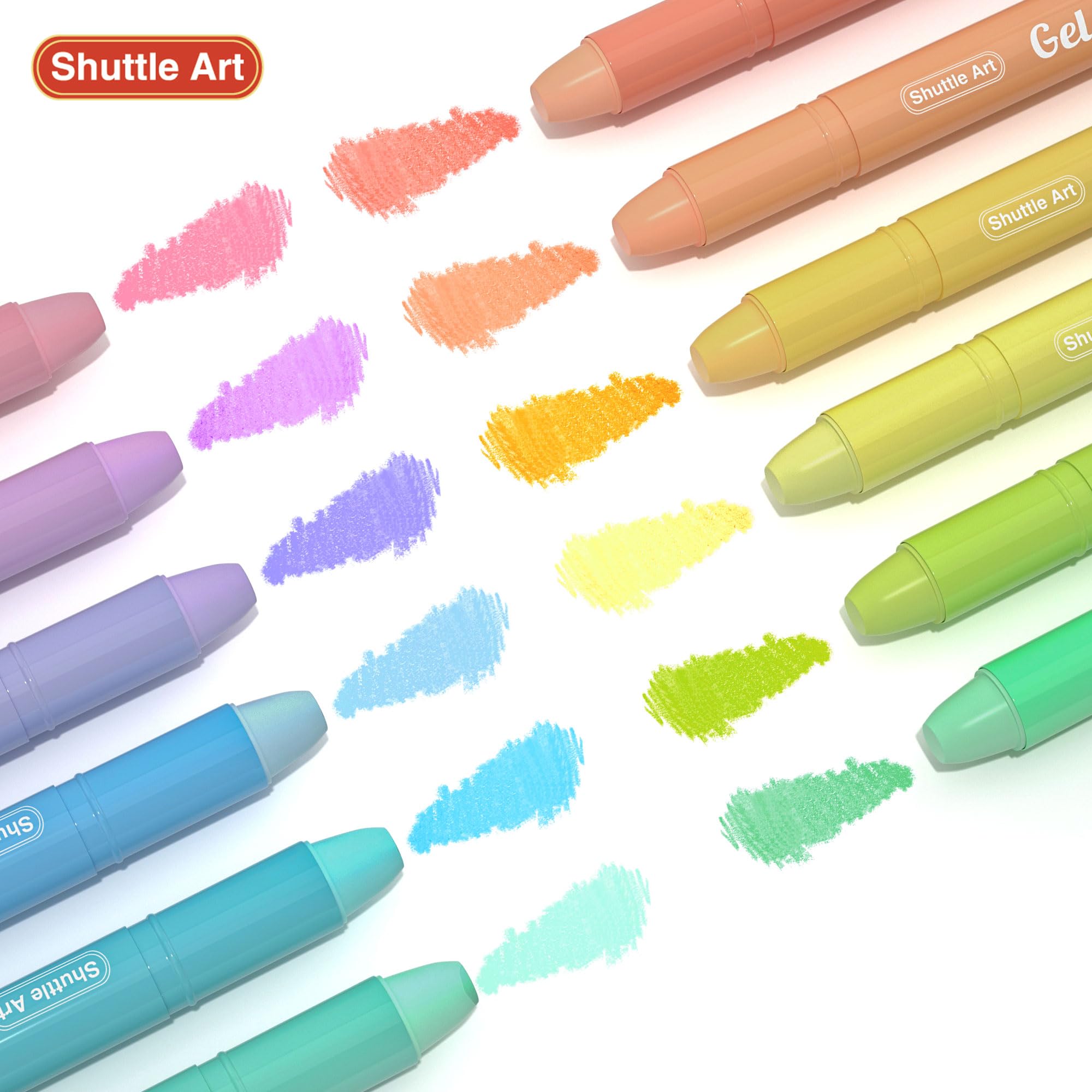 Shuttle Art No Bleed Bible Highlighters & Pens Set - 12 Pastel Colors Gel Highlighters for Bible Journaling, Note Taking & Study - Perfect for Bible Study, School Notes & Office Work