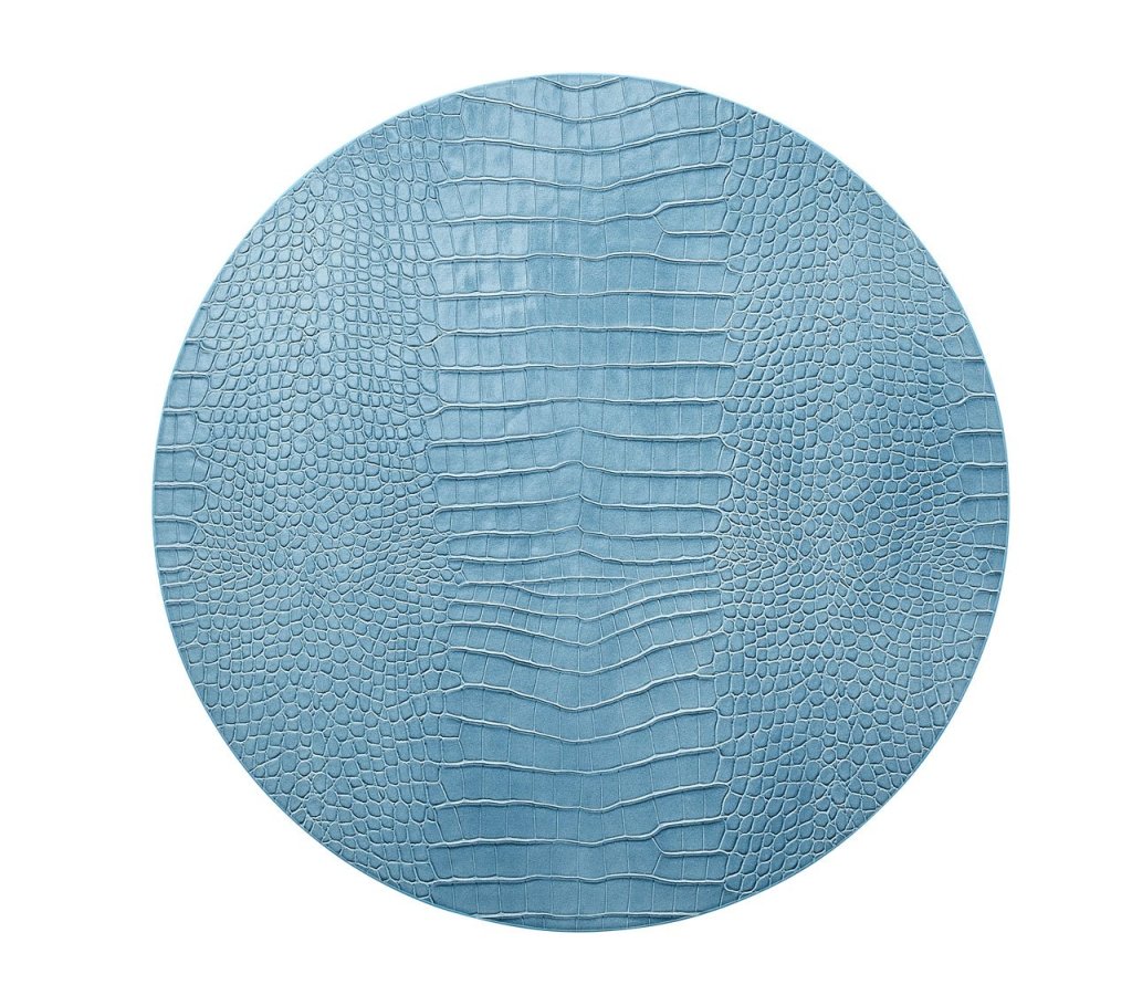 Premium Crocodile Embossed Placemats Set of 4 - Waterproof & Heat-Resistant Dining Table Mats for Everyday Use, Dinner Parties & Holiday Decor