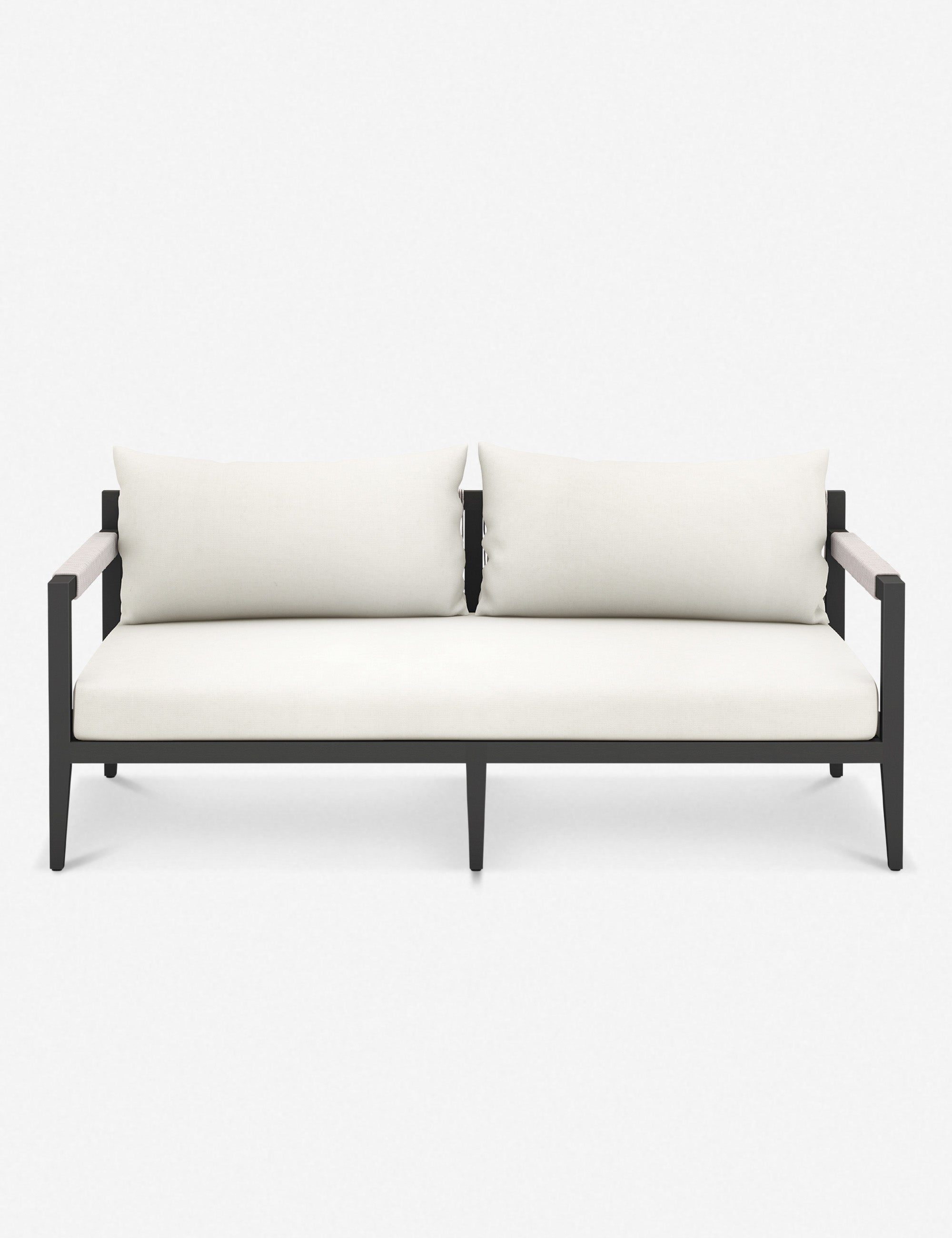 Cadenza Indoor Outdoor Metal Sofa - Durable Patio Furniture for Garden, Balcony, and Poolside Relaxation