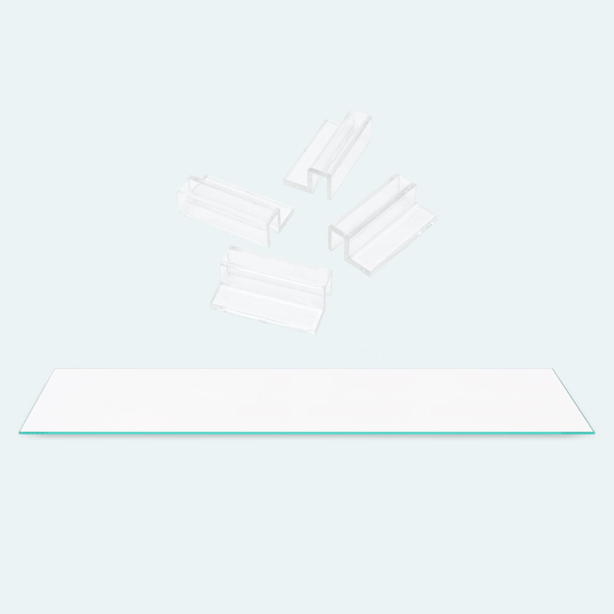 UNS Long Tank Glass Lid with Clear Clips - Perfect for Aquarium, Reptile Terrarium, and Fish Tank Enclosures